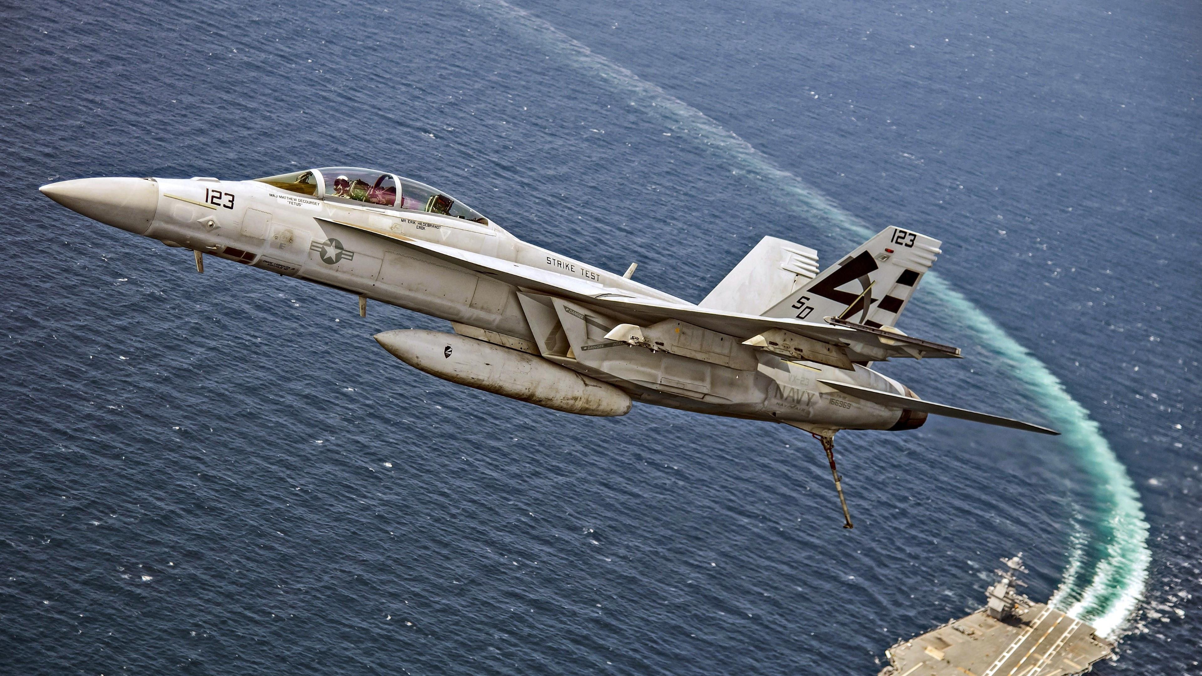 3840x2160 Download wallpaper: Boeing FA 18F Super Hornet 3840x2160
