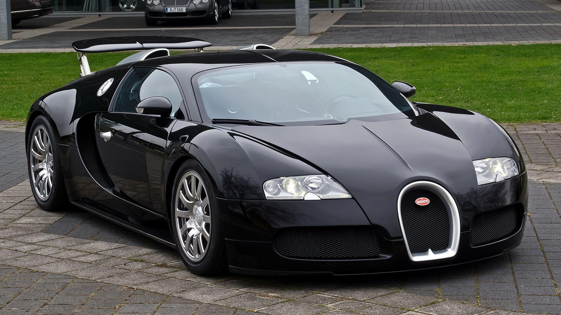 1920x1080 Wallpaper BUGATTI Veyron 16.4 Luxury Black Cars Front 1920x1080