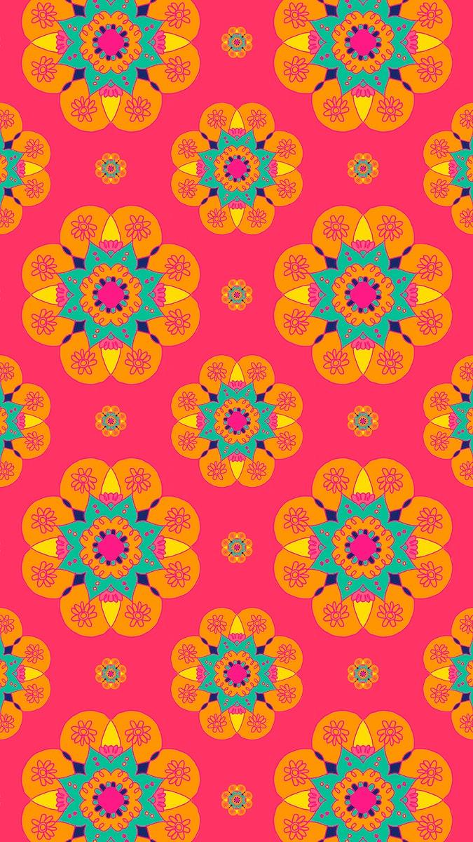 675x1200 Indian rangoli mandala psd pattern