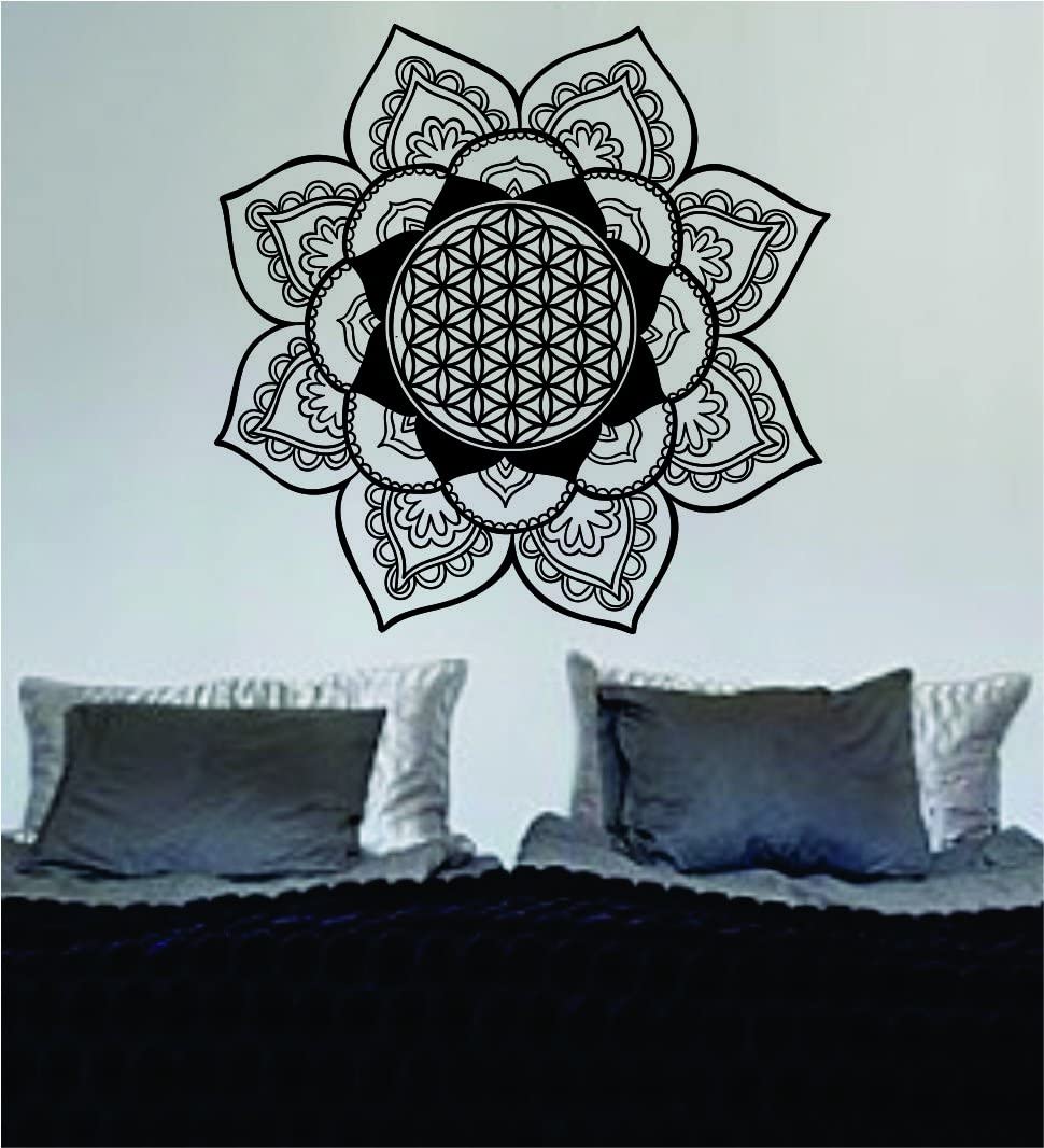 970x1066 Mandala Flower of Life Version 3 Sacred Geometry Art Wall Decal Sticker Buddha Absolute Brahman Hindu : Tools & Home Improvement