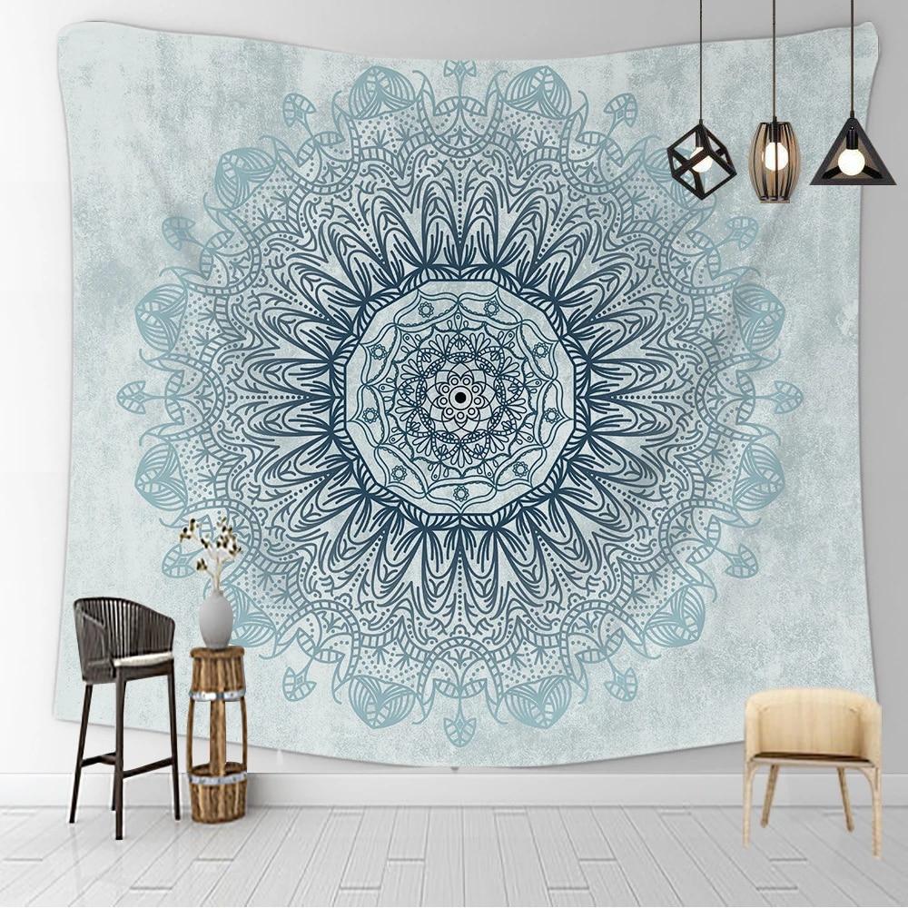 1000x1000 Mandala Geometry Hippie Chakra Psychedelic Hanging Cotton Trippy Tapestry Wall Handmade Decor Art Bedroom Living Room Decoration. Tapestry