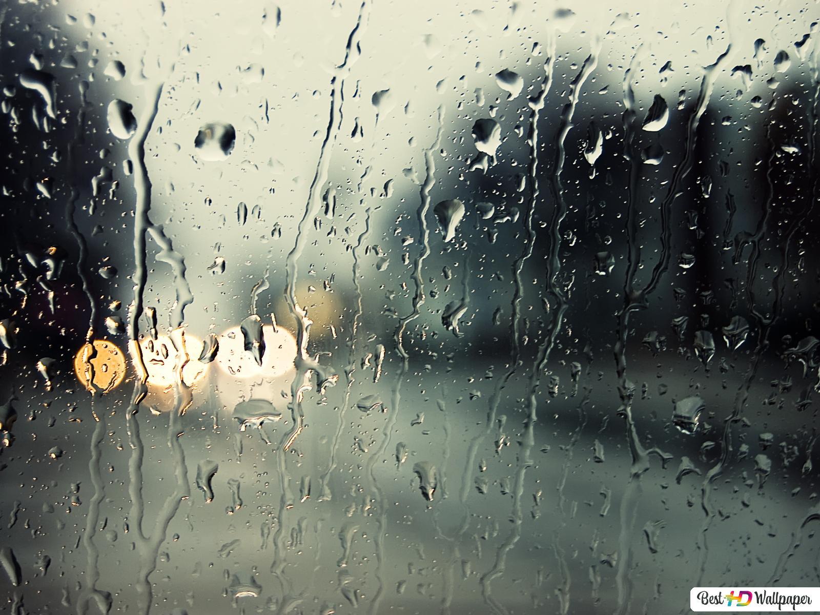 1600x1200 Rain drops in window HD wallpaper download