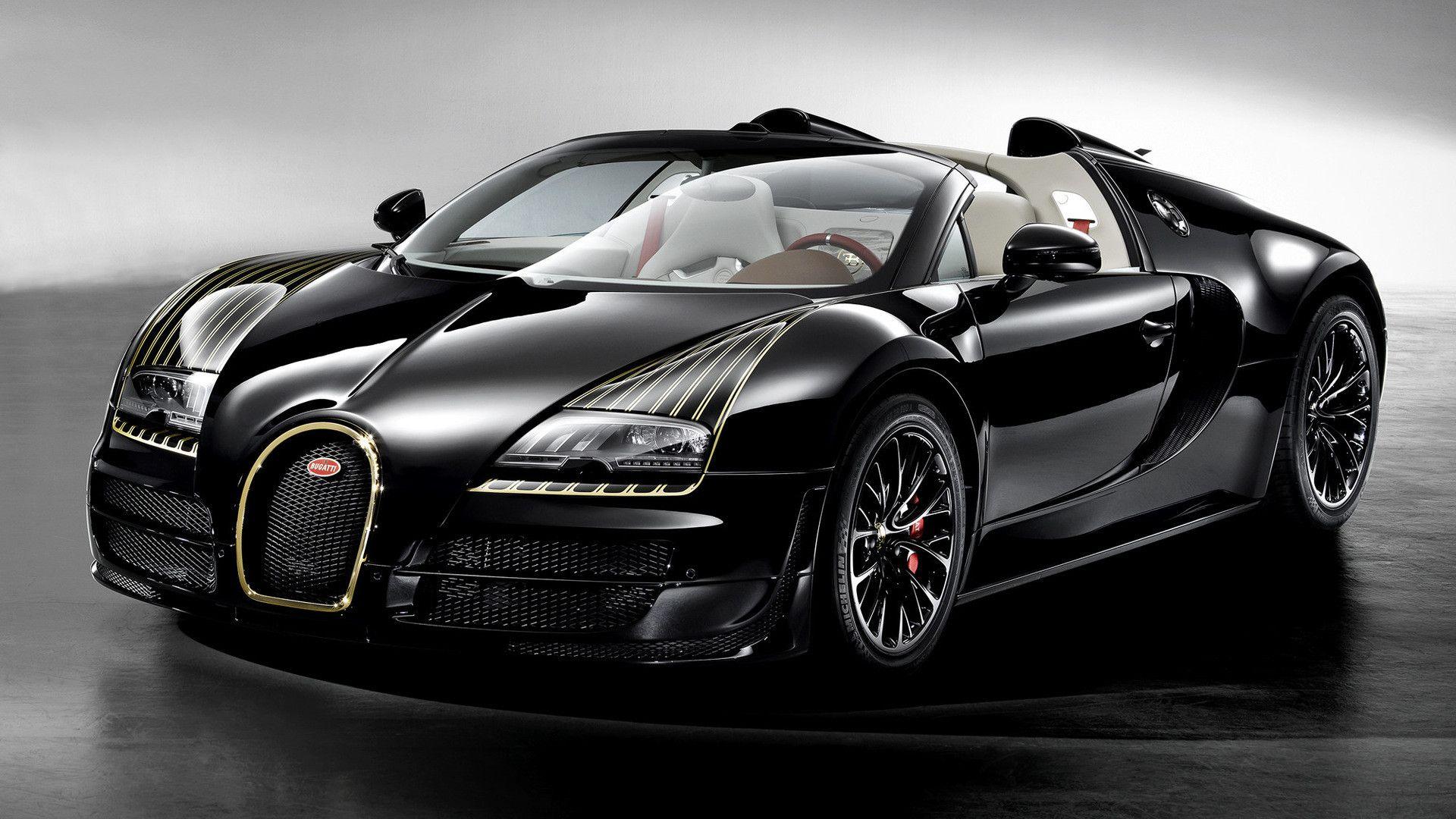 1920x1080 Black Bugatti Veyron Wallpaper