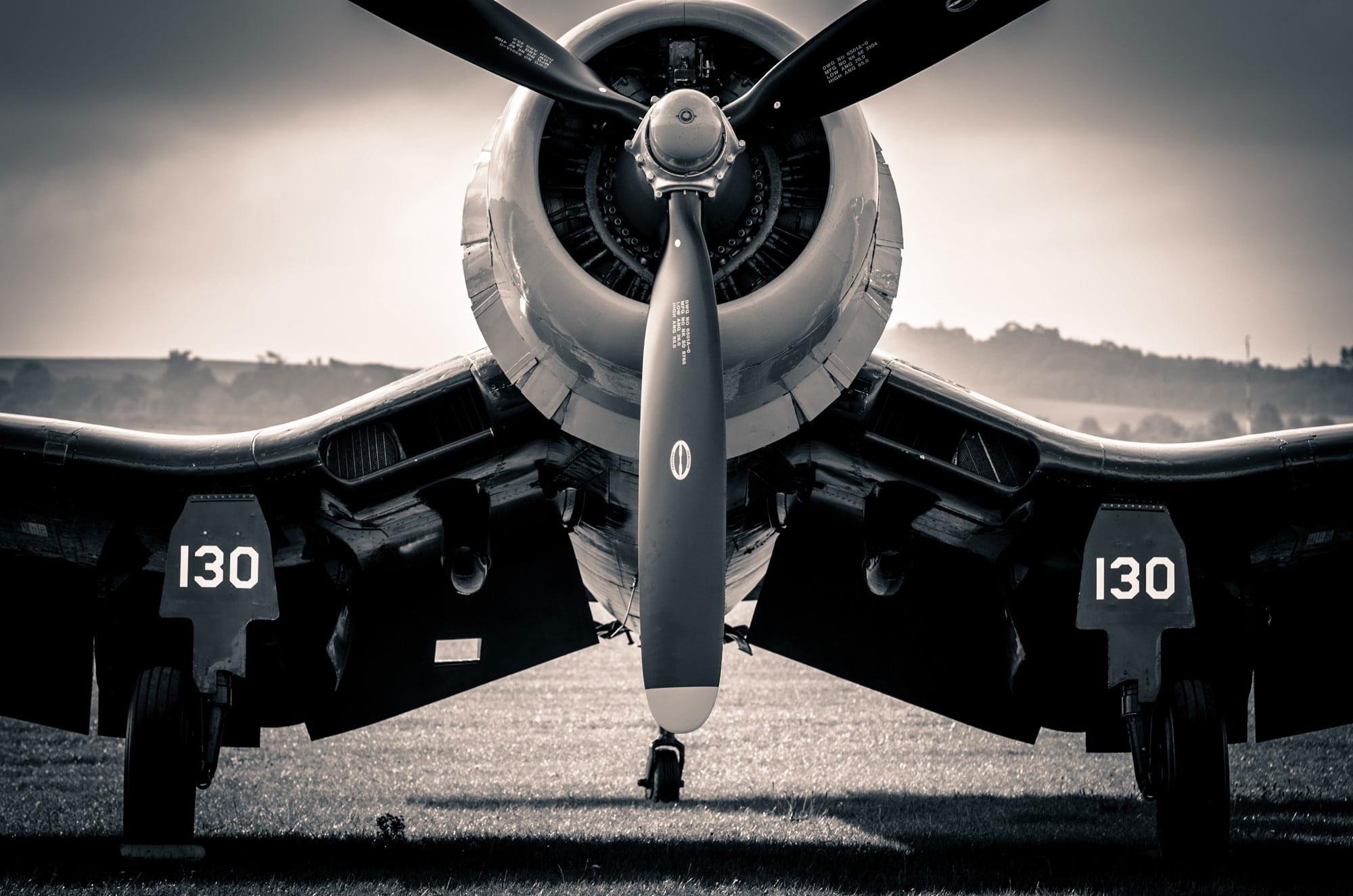 2000x1325 Wallpaper White And Black Airplane, World War Ii, Corsair • Wallpaper For You HD Wallpaper For Desktop & Mobile