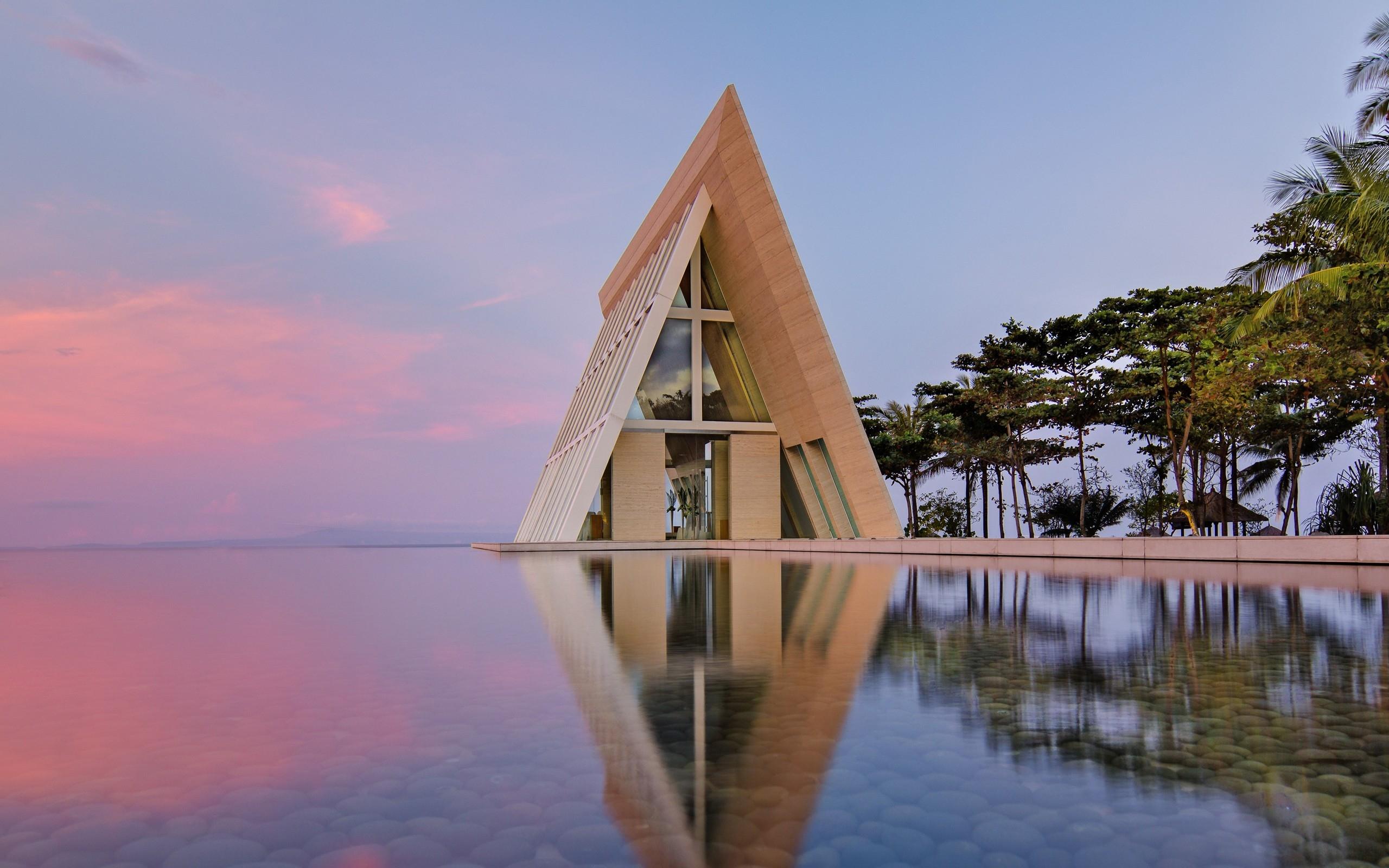 2560x1600 trees architecture rocks church lakes 2560x1600 wallpaper