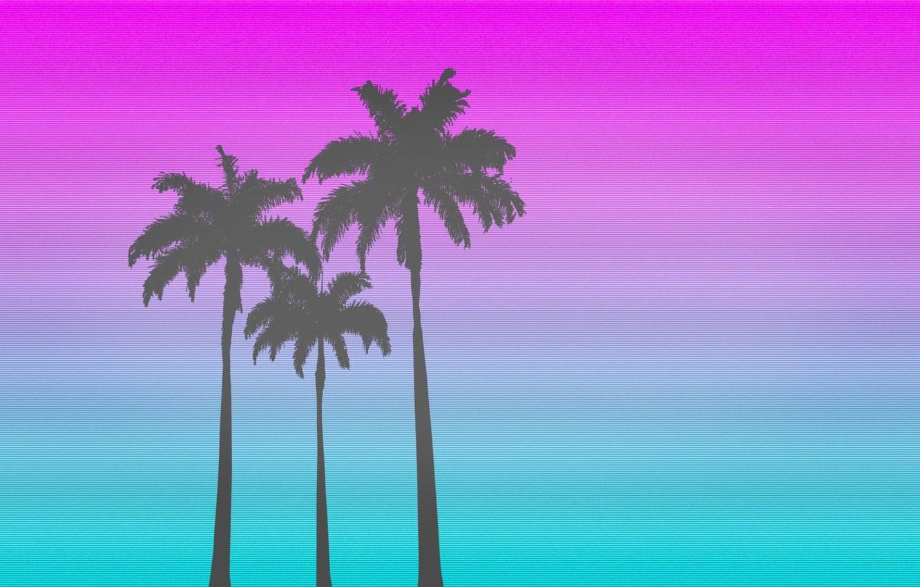 1332x850 Wallpaper Stars, Palm trees, Background, Hotline Miami, Synthpop, Darkwave, Synth, Retrowave, Synthwave, Synth pop image for desktop, section рендеринг