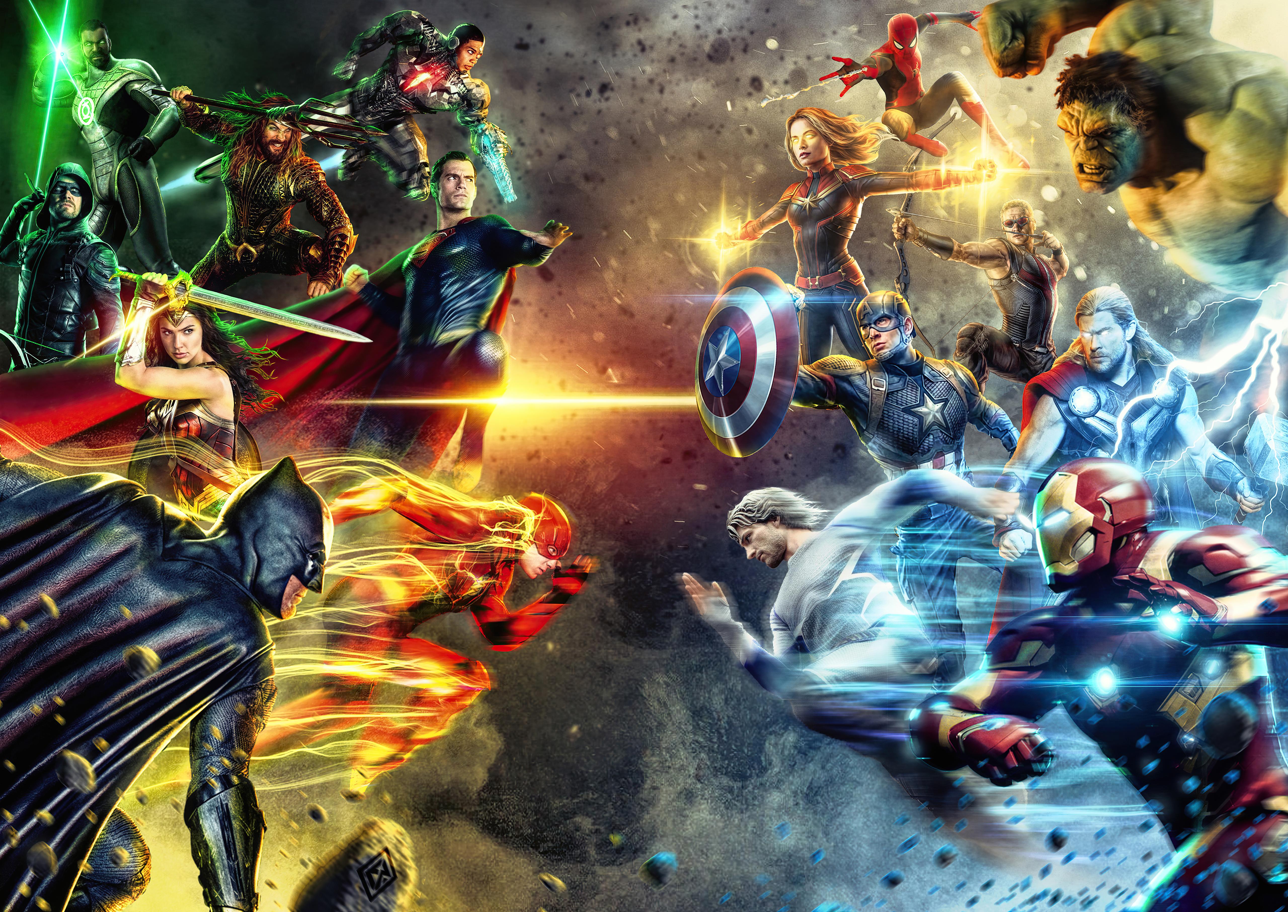 5120x3625 Dc Vs Marvel Heroes 5k 2048x1152 Resolution HD 4k Wallpaper, Image, Background, Photo and Picture