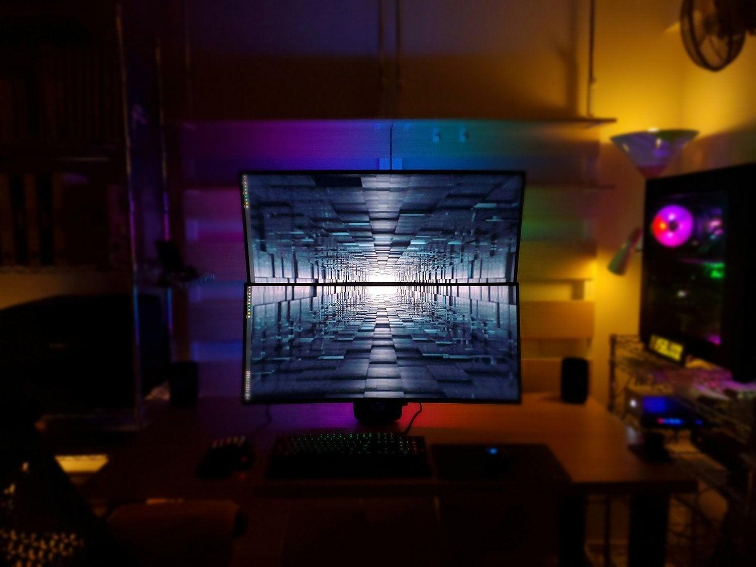 1500x1125 One LG 38GL950G, you say? How about TWO for some Dual Ascension madness! Stacked 38 Ultrawide Setup (3840x3200) w/ Wallpaper Showcase!