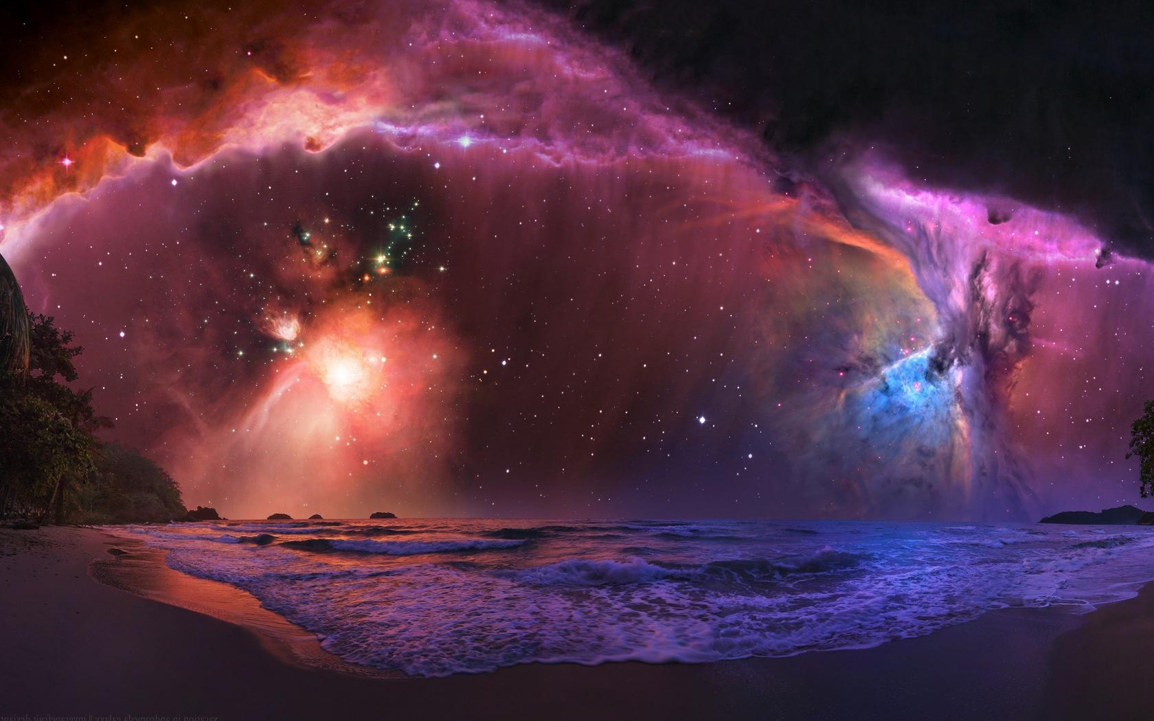 1680x1050 beach outer space 1680x1050 wallpaper