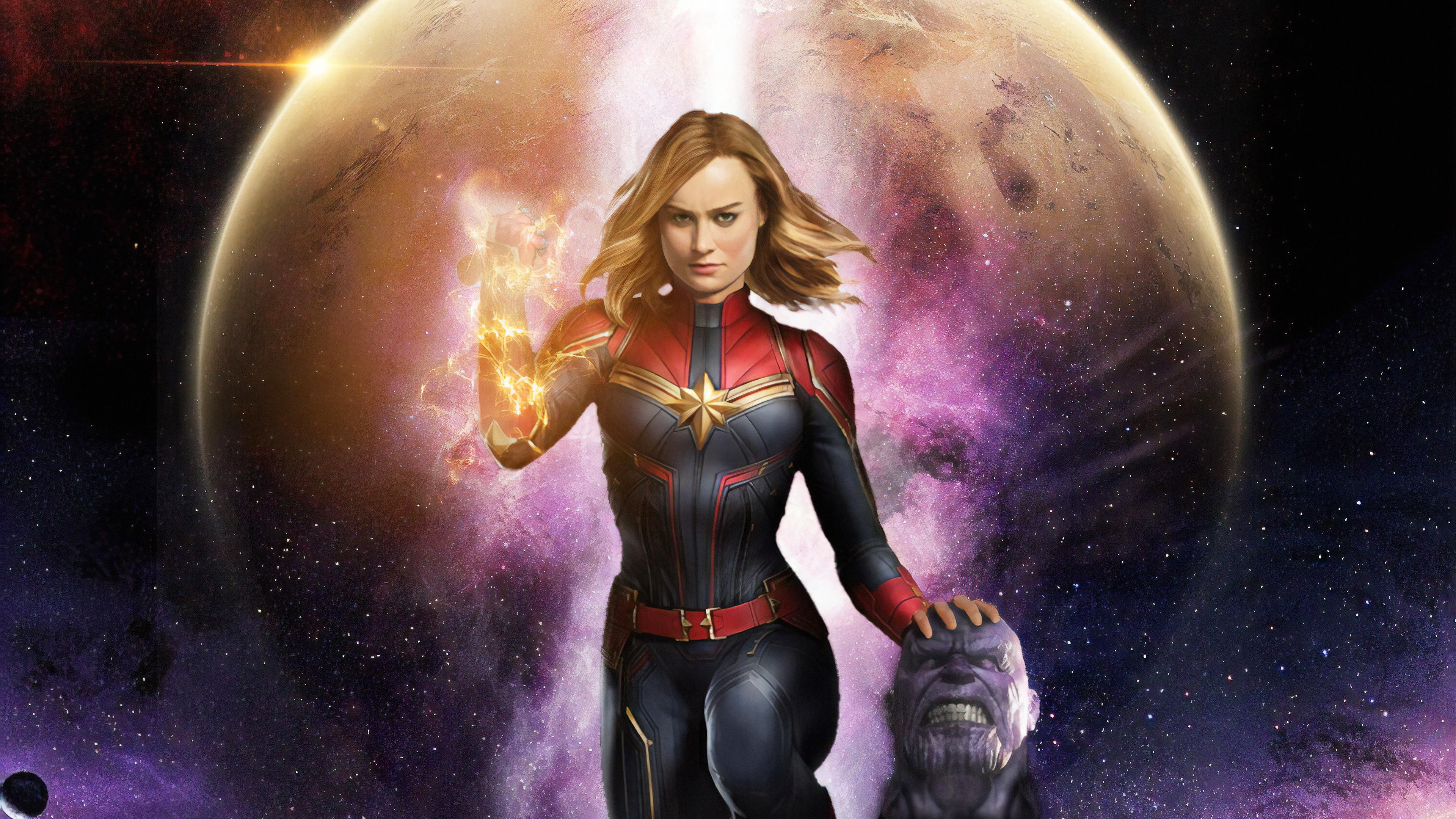 3840x2160 Wallpaper 4k Captain Marvel Killed Thanos Wallpaper