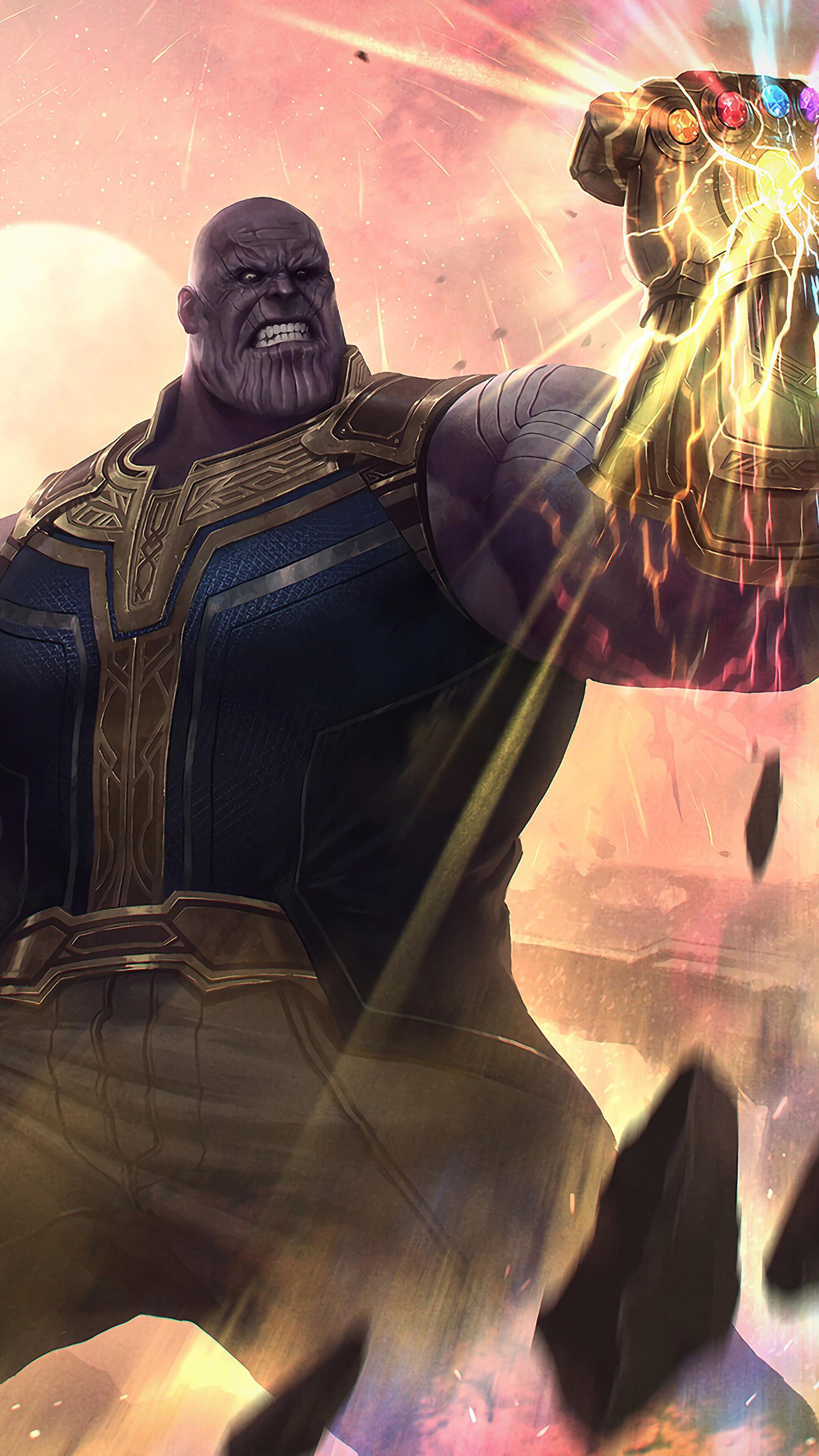 2160x3840 Thanos, Infinity Gauntlet, Avengers Endgame, 4K phone HD Wallpaper, Image, Background, Photo and Picture HD Wallpaper