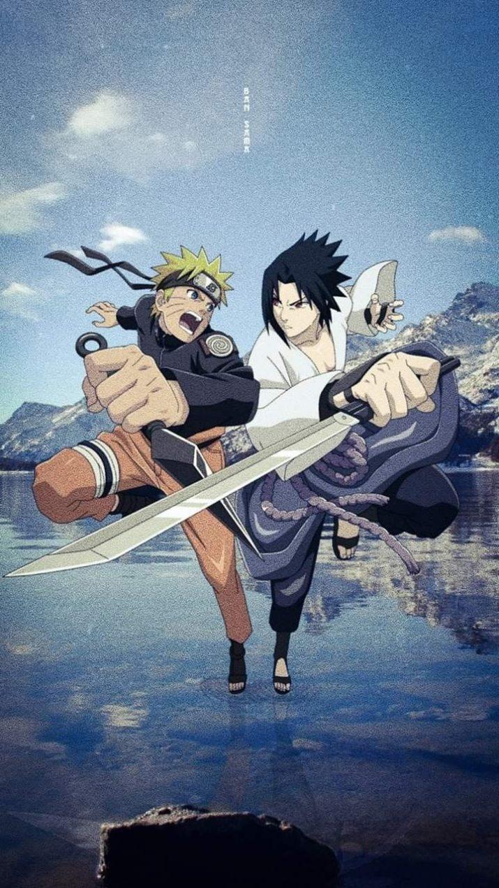 715x1271 Naruto and Sasuke Wallpaper