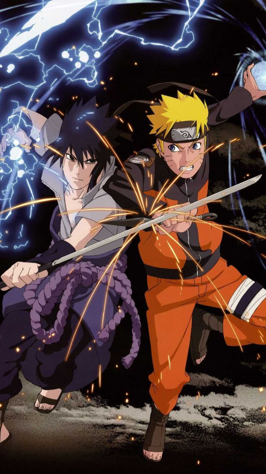 1080x1920 Naruto and Sasuke Wallpaper
