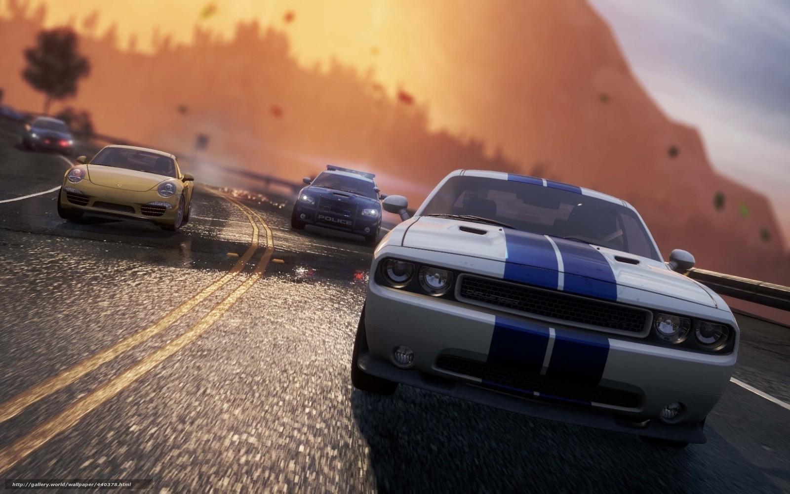 1600x1000 Download wallpaper police, Chase, road free desktop wallpaper in the resolution 1680x1050