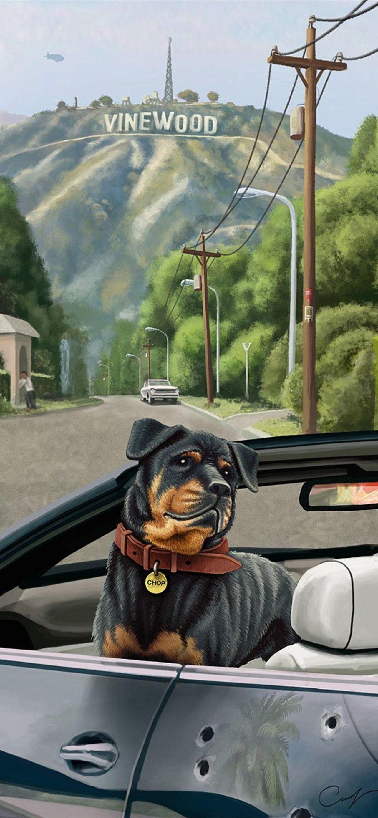 1284x2778 Grand Theft Auto V Chop Cave iPhone Wallpaper Free Download
