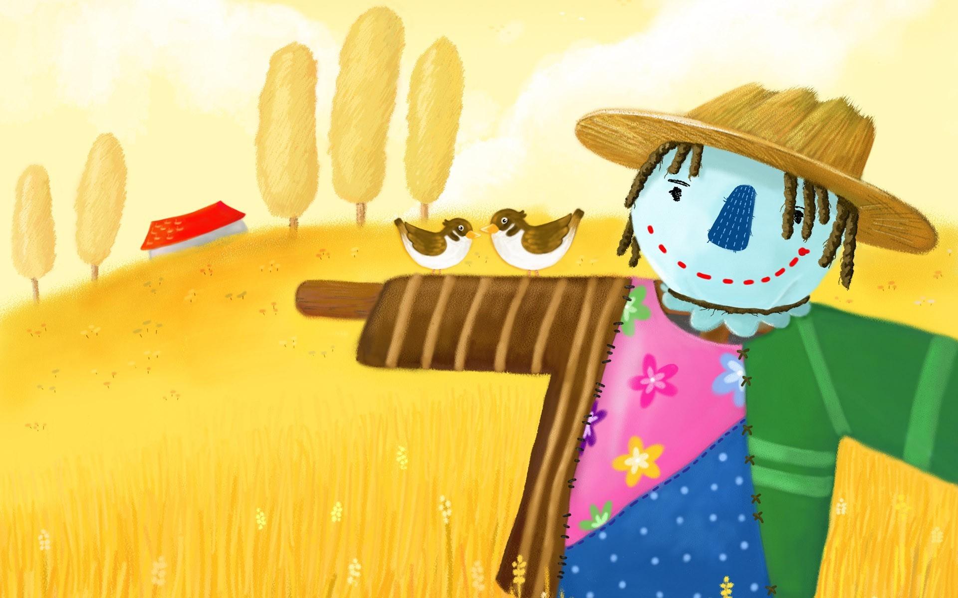 1920x1200 Cute scarecrow cartoon wallpaper