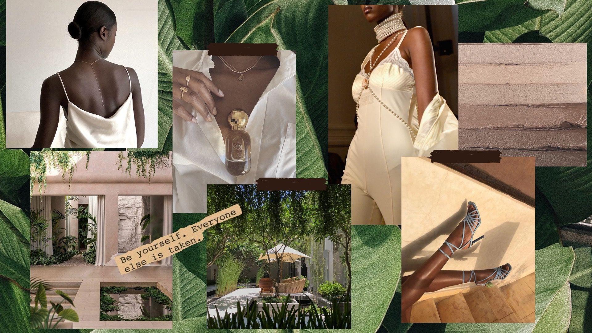 1920x1080 black girl aesthetic. Macbook wallpaper, Collage background, Aesthetic desktop wallpaper