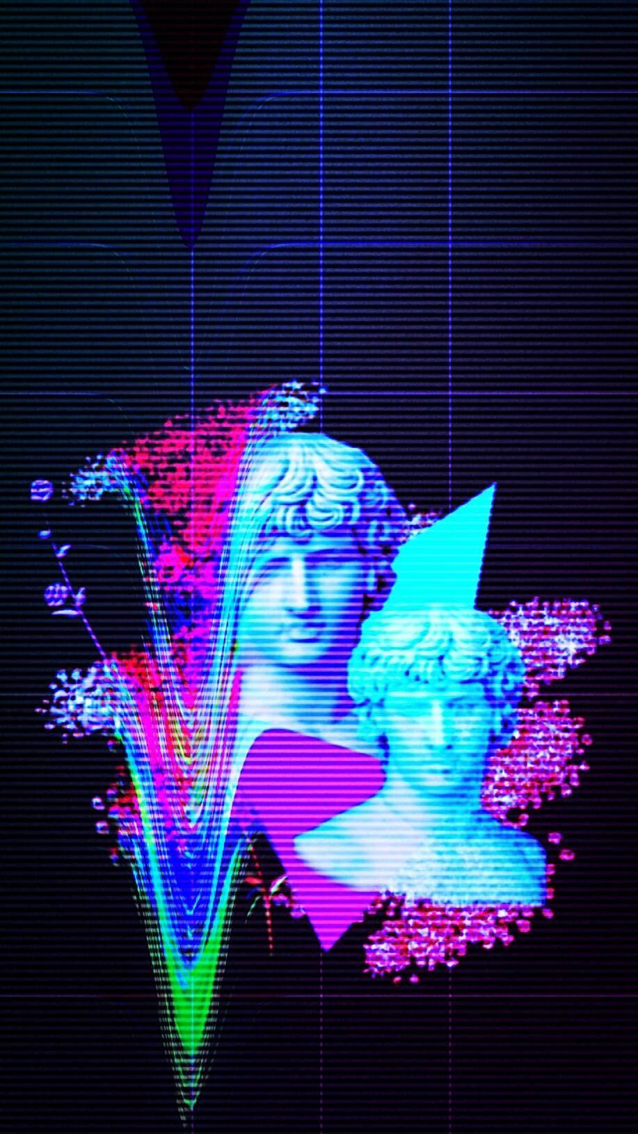 917x1630 Aesthetic Vaporwave Phone Wallpaper