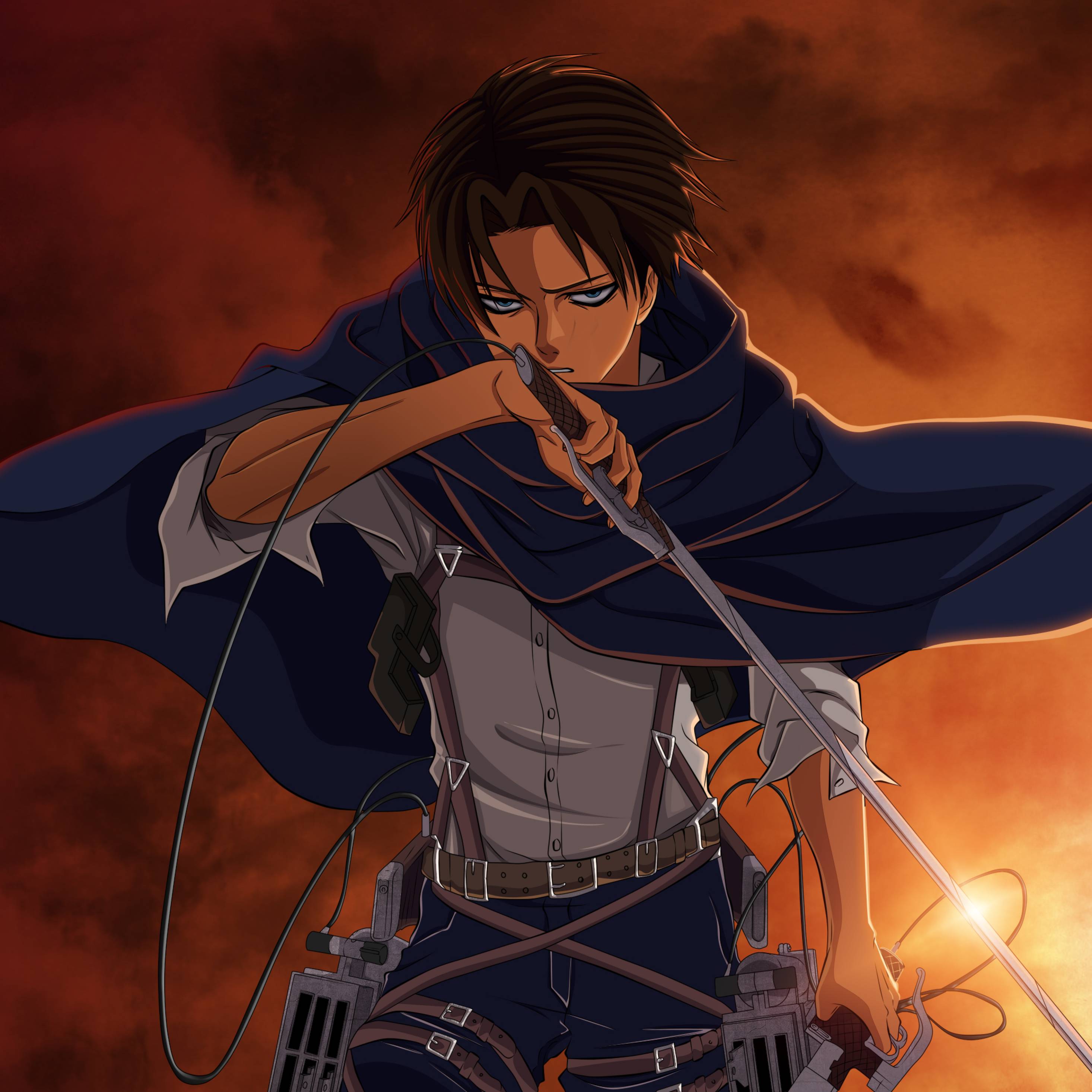2932x2932 Levi Ackerman Attack on Titan iPad Pro Retina Display Wallpaper, HD Anime 4K Wallpaper, Image, Photo and Background