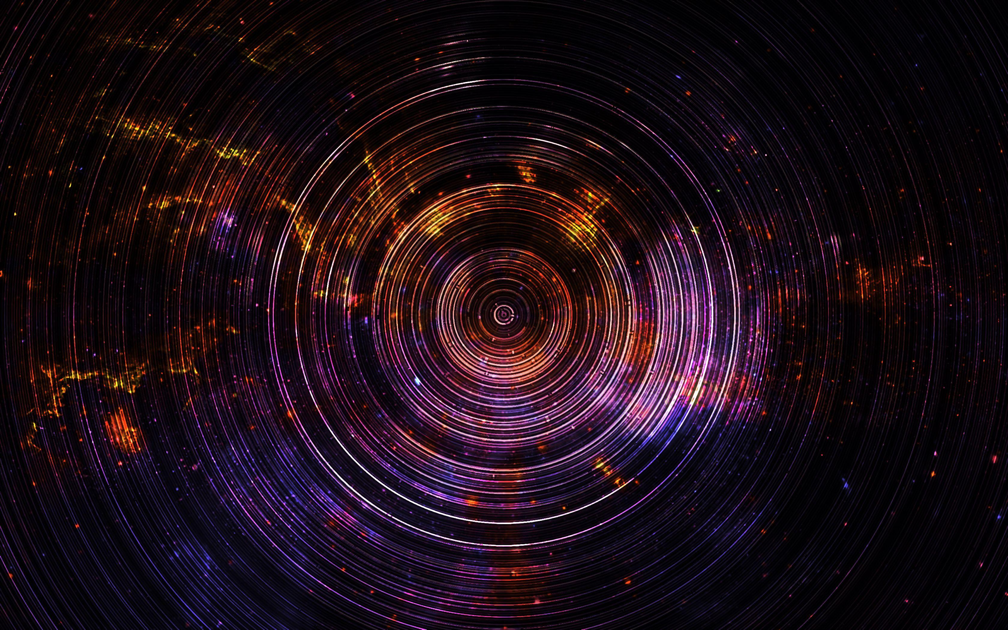 3360x2100 4k Circles Wallpaper