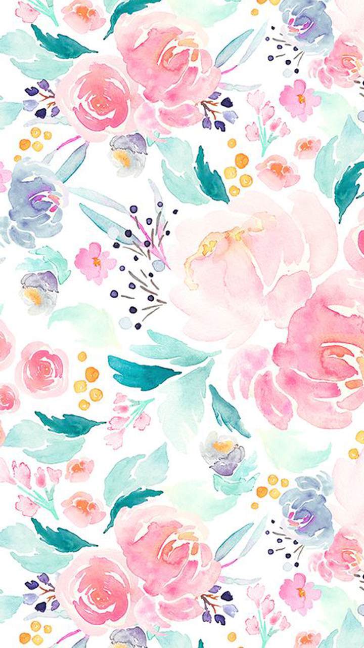 720x1280 Watercolor Flower Wallpaper