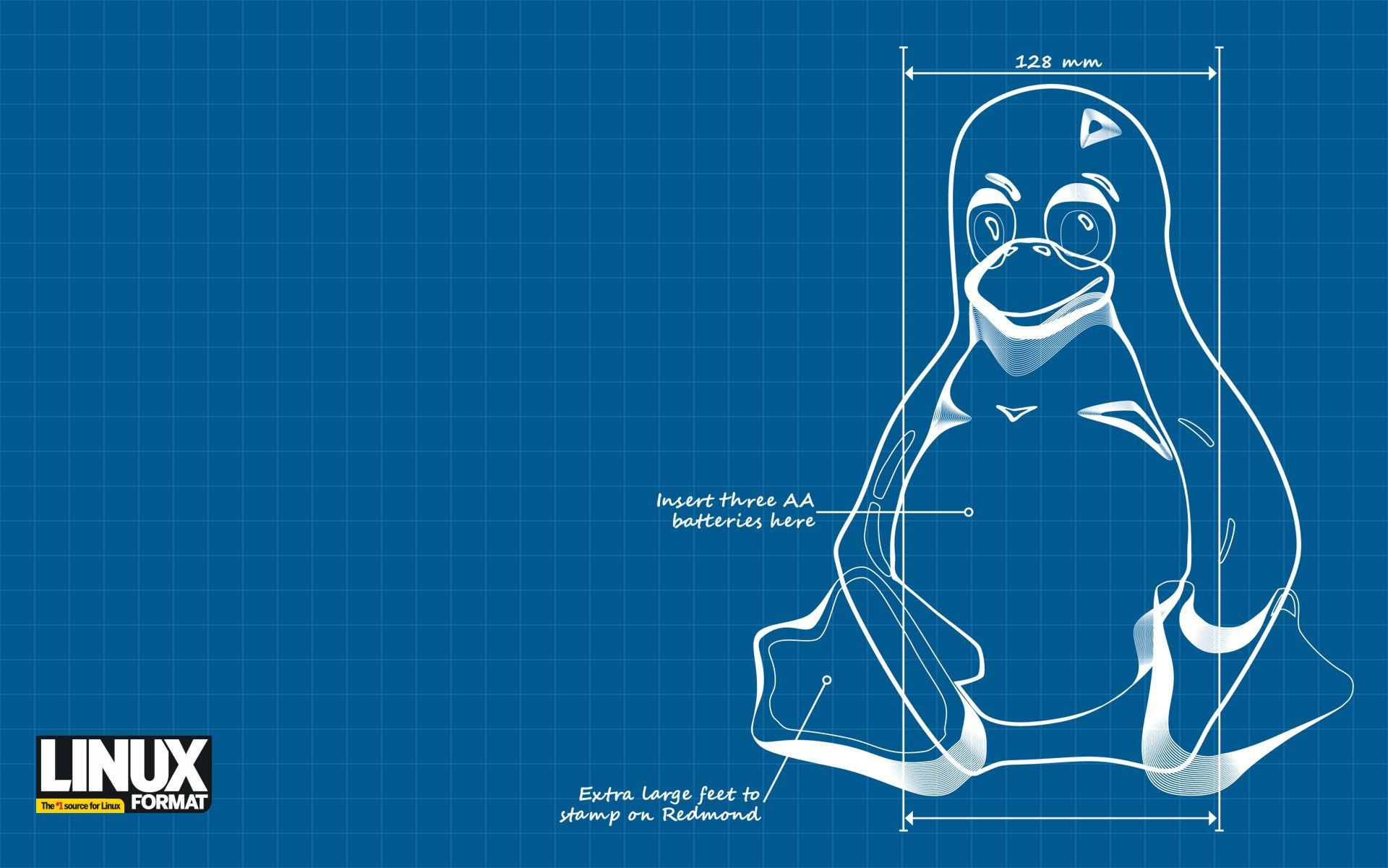 1920x1200 Drawing Penguin Linux GNU Desktop wallpaper 1920x1080