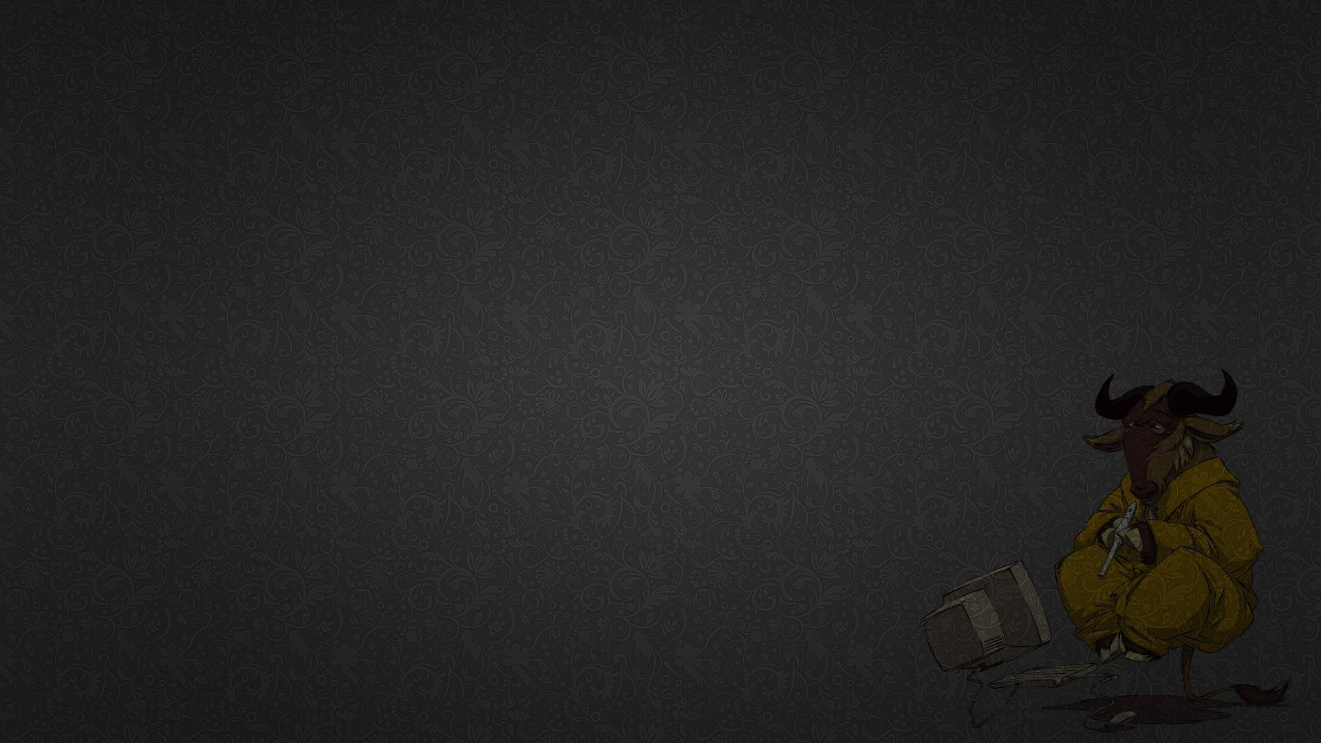 1920x1080 GNU Linux Dark Wallpaper:1920x1080