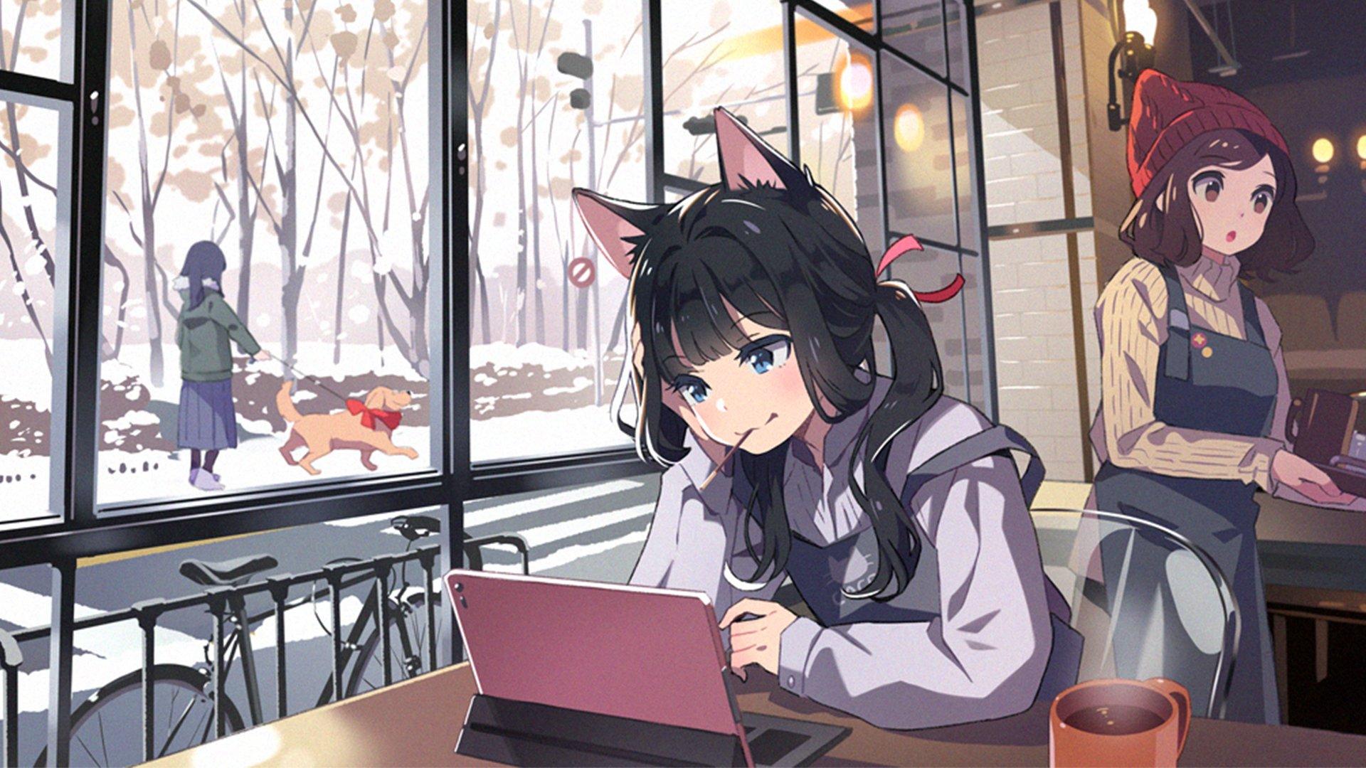 1920x1080 Cat Girl HD Wallpaper and Background Image