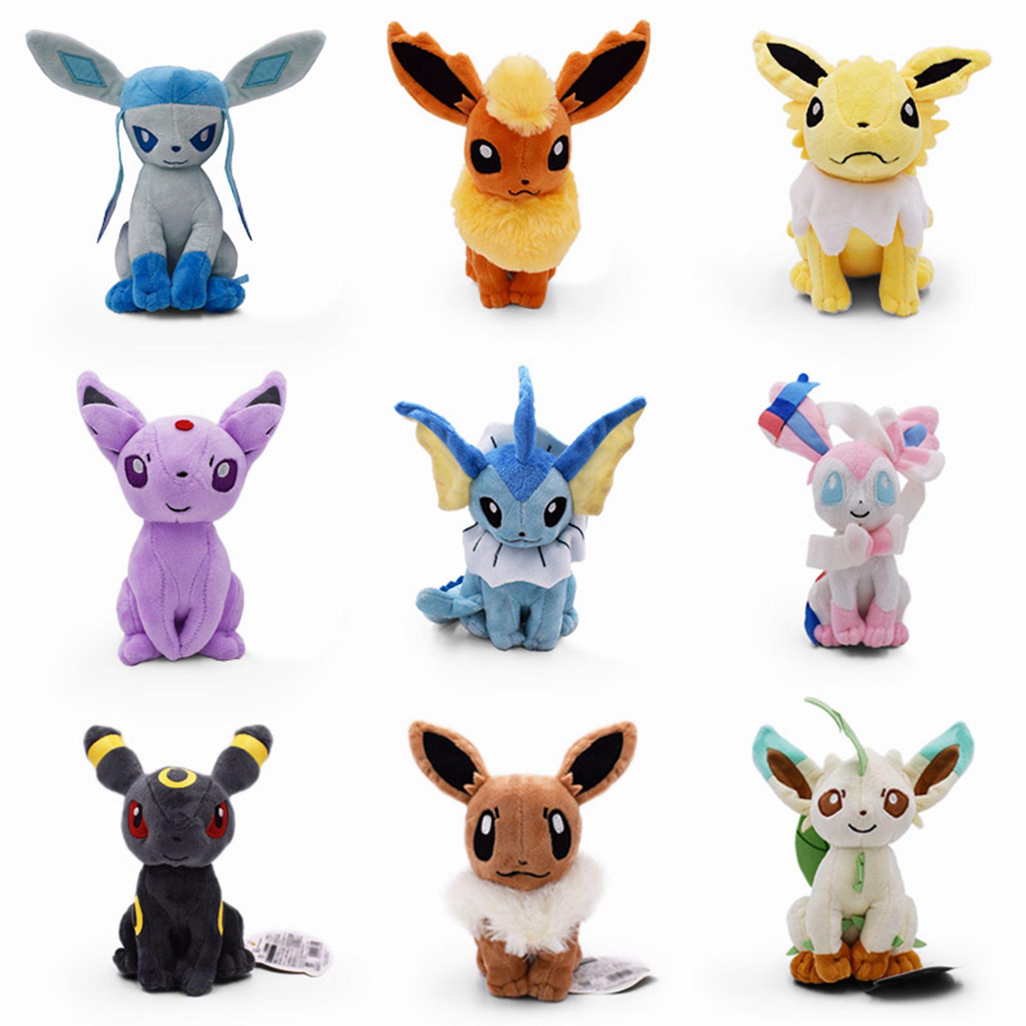 2000x2000 SeekFunning Pokemon Sylveon Sitting Cuties Plush Toy All Star Collection Cartoon Anime Stuffed Doll, 7