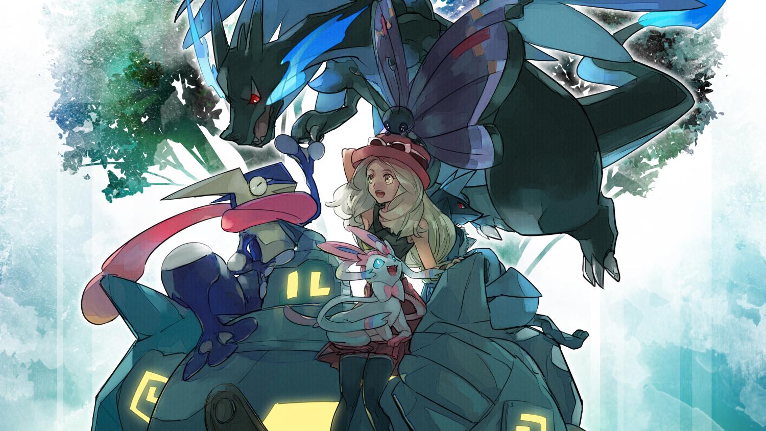 1500x844 Mega Charizard X, Sylveon (Pokémon) Wallpaper and Background Imagex844
