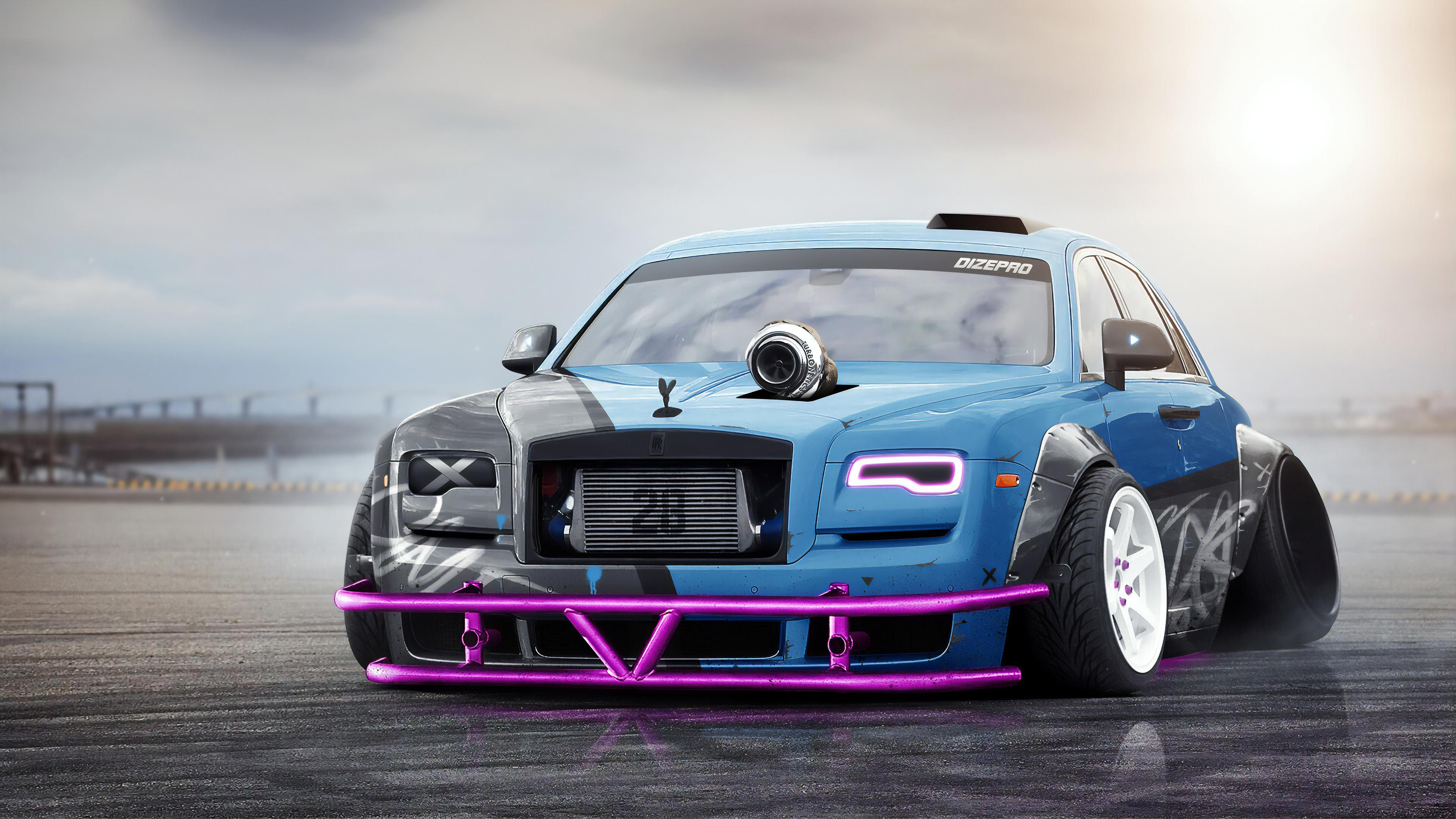 3840x2160 Wallpaper 4k Rolls Royce Ghost Digital Art Wallpaper