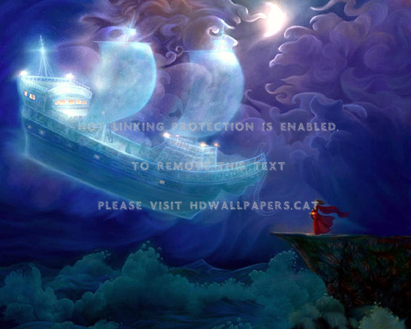 1440x1152 Ghost Ship Digital Art Paintings Love Four