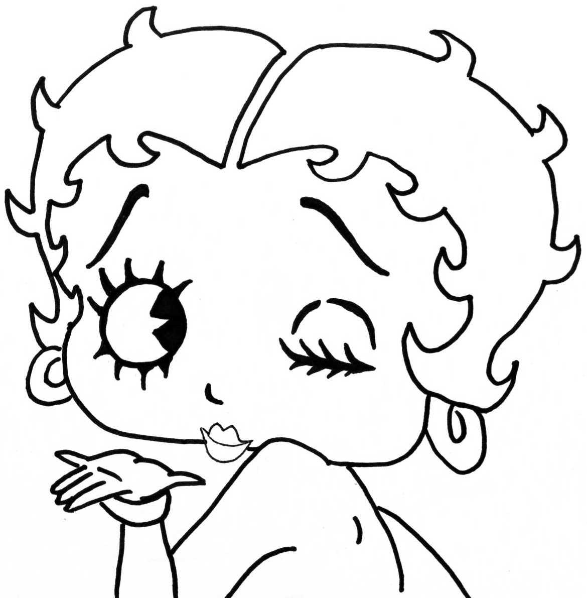 1170x1191 Betty Boop Coloring HD Wallpaper