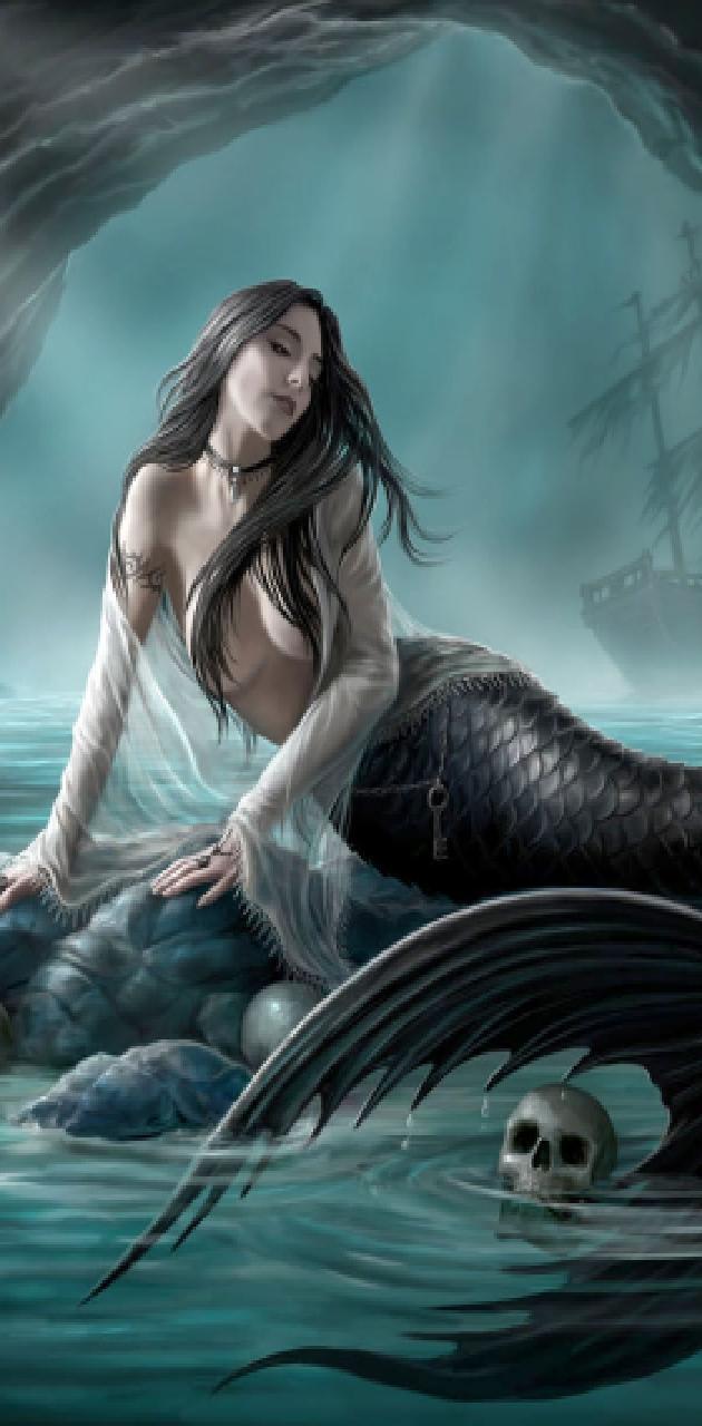 630x1280 Dark mermaid wallpaper