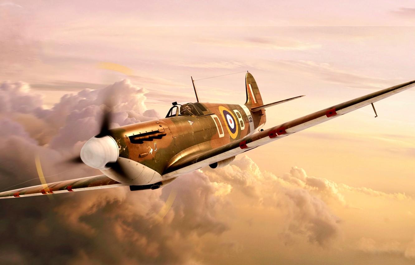 1332x850 Wallpaper Spitfire, RAF, 8x7.69 Mm Machine Guns Browning, Spitfire Mk.Va, Douglas Bader Image For Desktop, Section авиация