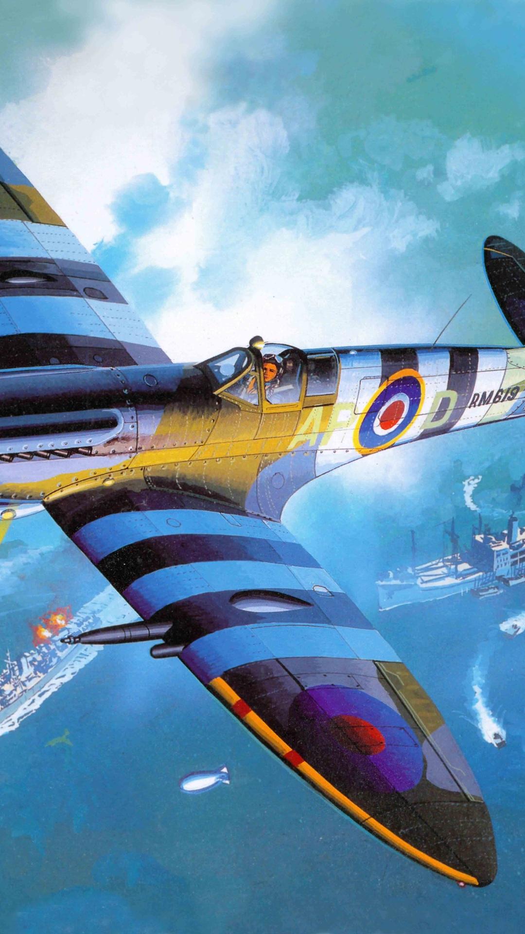 1080x1920 spitfire wallpaper, airplane, aircraft, aviation, vehicle, air force, aerospace engineering, fighter aircraft, flight, rocket powered aircraft, military aircraft