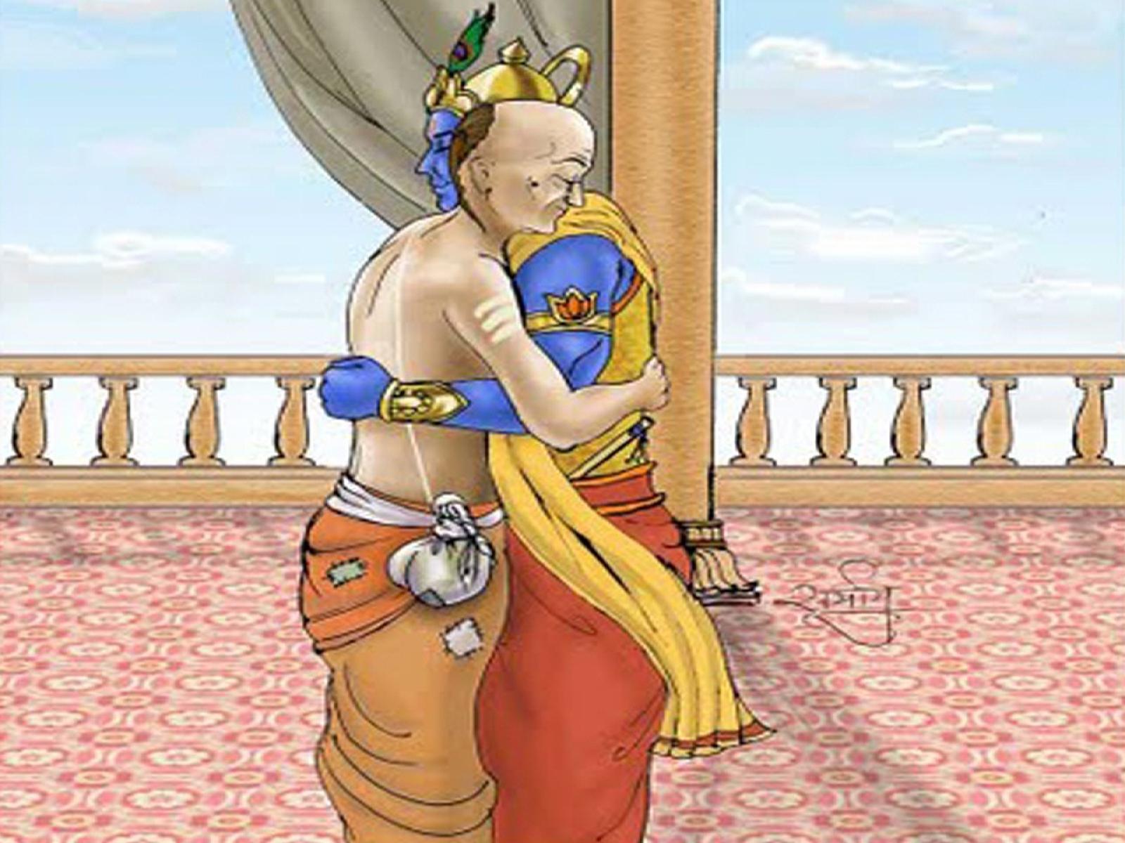 1600x1200 Krishna and Sudama