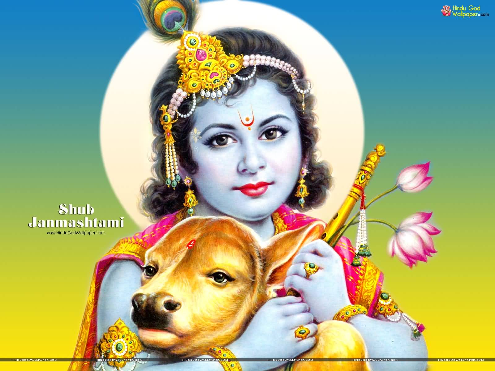 1600x1200 Latest Krishna Janmashtami Greeting Picture