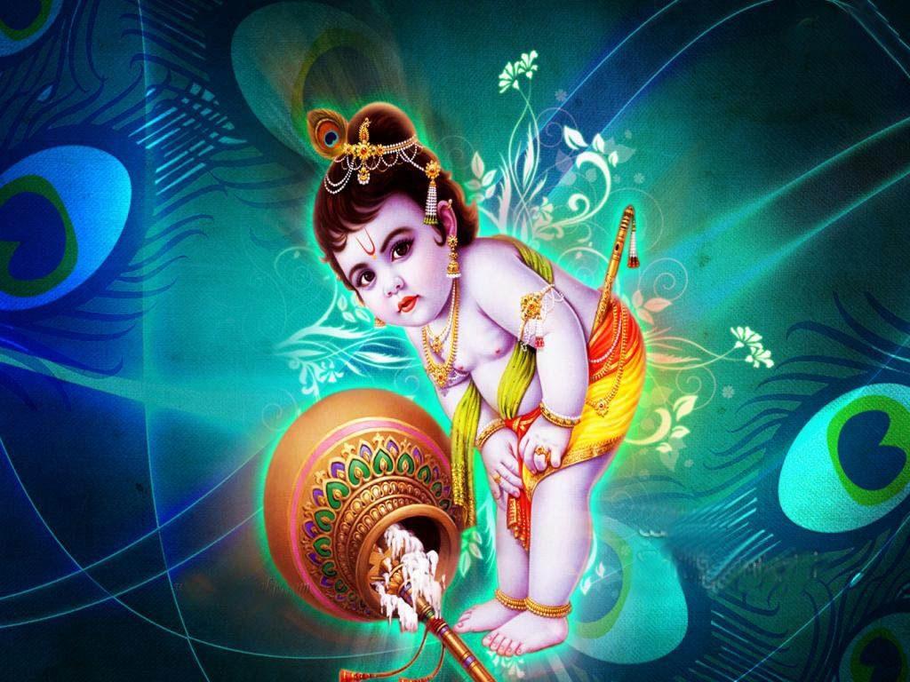 1024x768 Cute Baby Krishna Image. Lord Baby Krishna HD Wallpaper