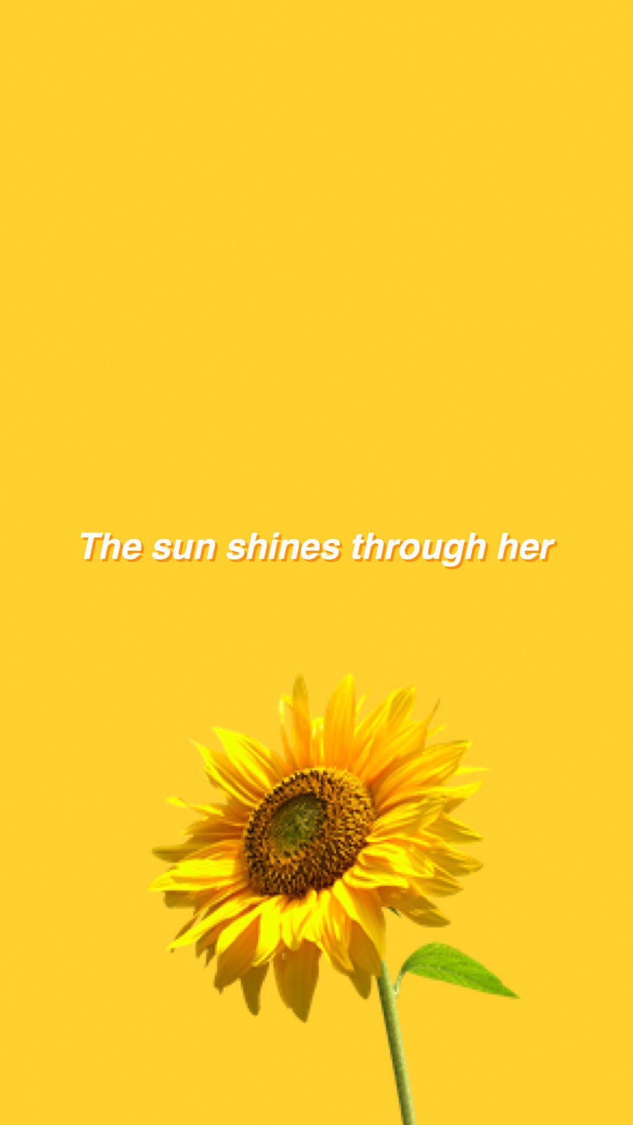 1242x2208 Yellow Picture Aesthetic Quotes Wallpaper