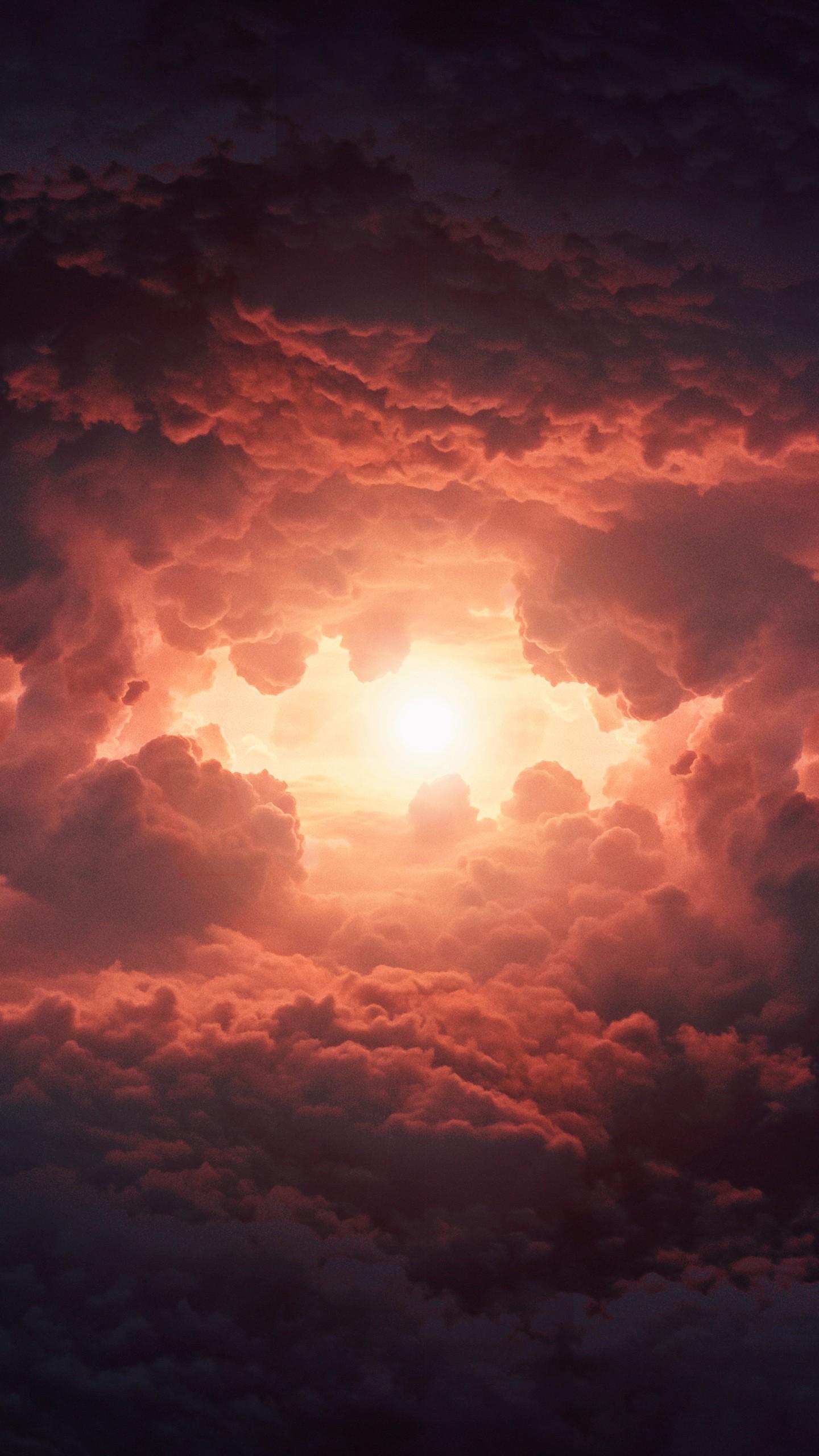 1440x2560 Storm Clouds in Sky 4K Wallpaper