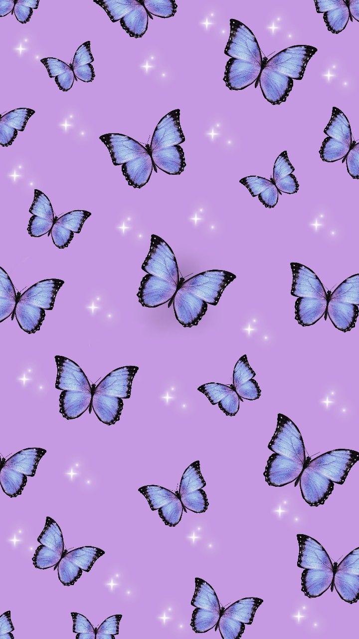 Get the We Heart It app!  Purple wallpaper iphone, Purple wallpaper,  Butterfly wallpaper iphone