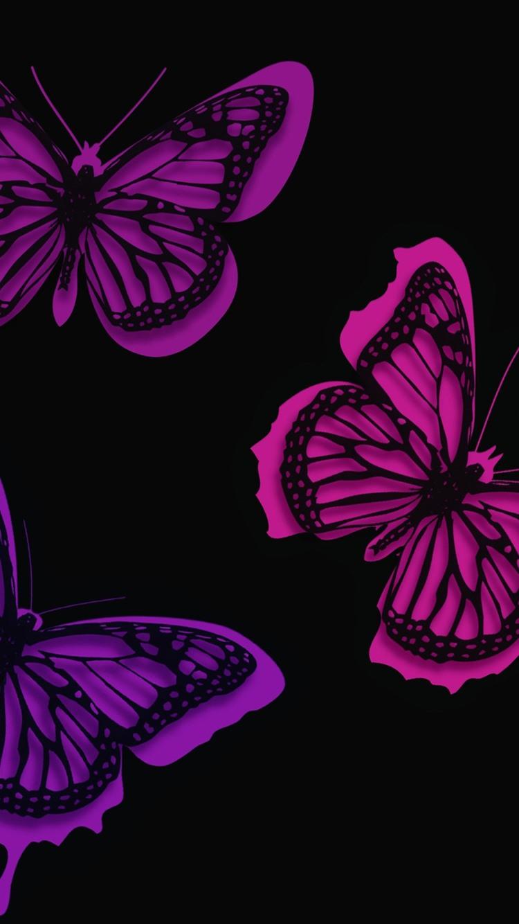 Purple Butterfly iPhone Wallpapers - Top Free Purple Butterfly iPhone