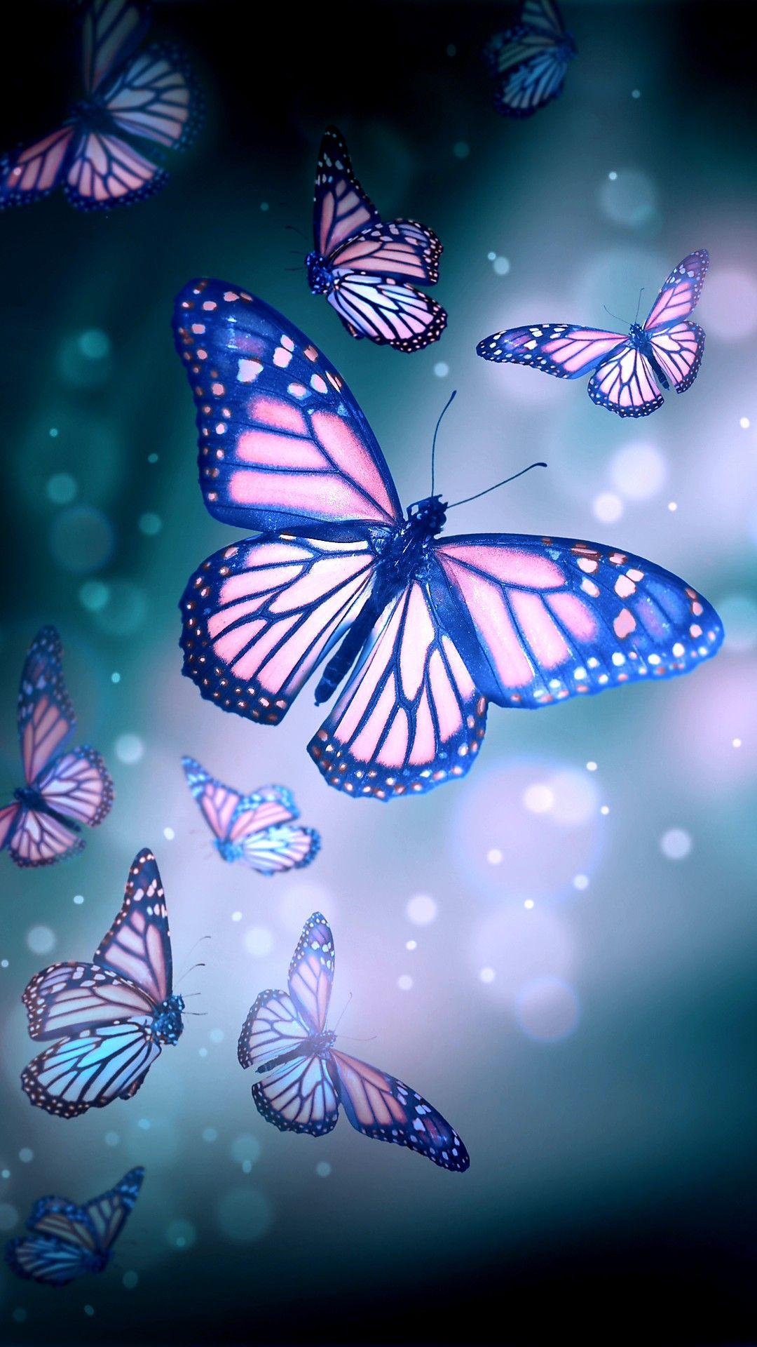 1080x1920 Butterflies Wallpaper iPhone Purple HD Wallpaper
