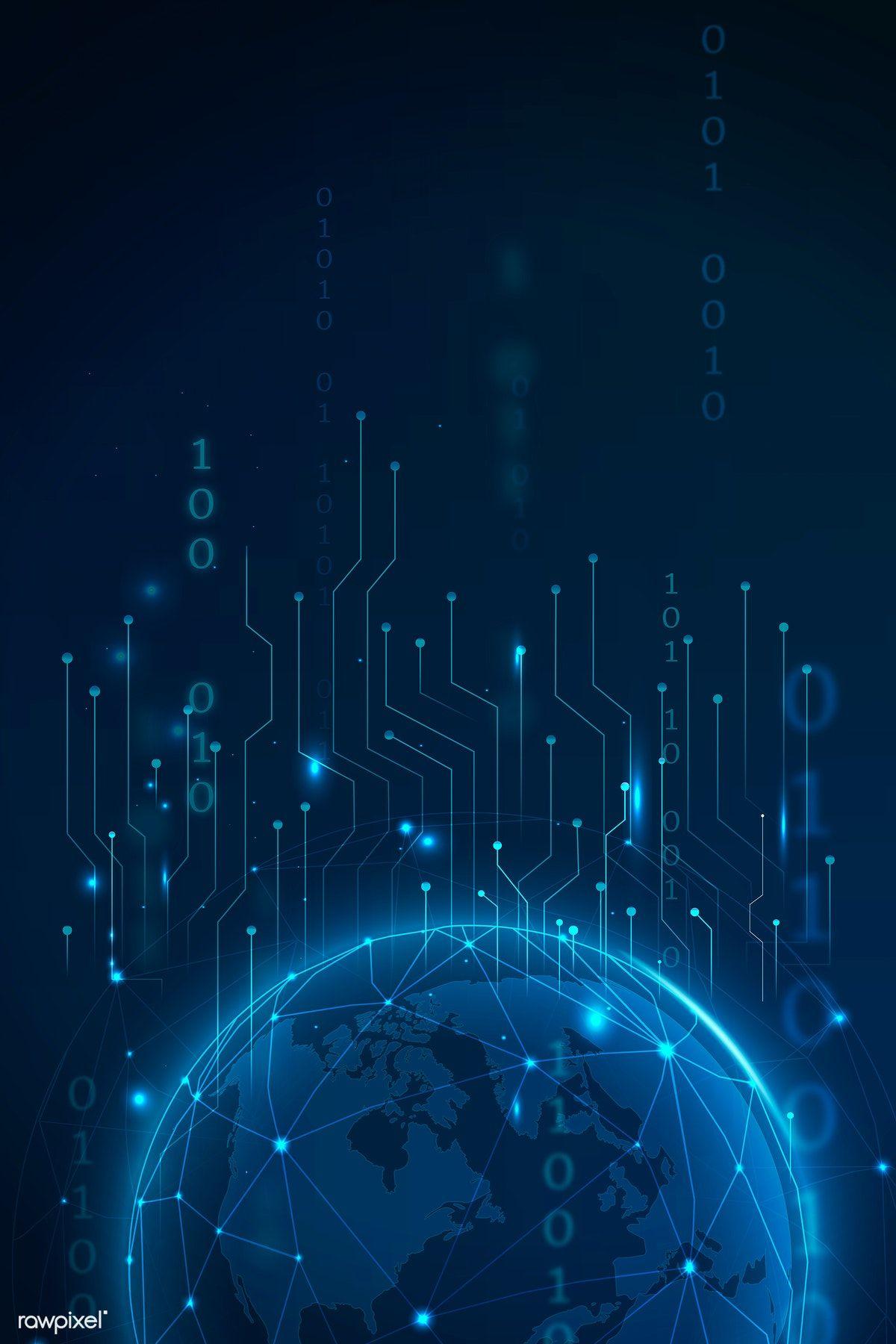 1200x1800 Futuristic global network technology vector. premium image / Kappy Kappy #vec. Technology wallpaper, Technology background, Futuristic technology