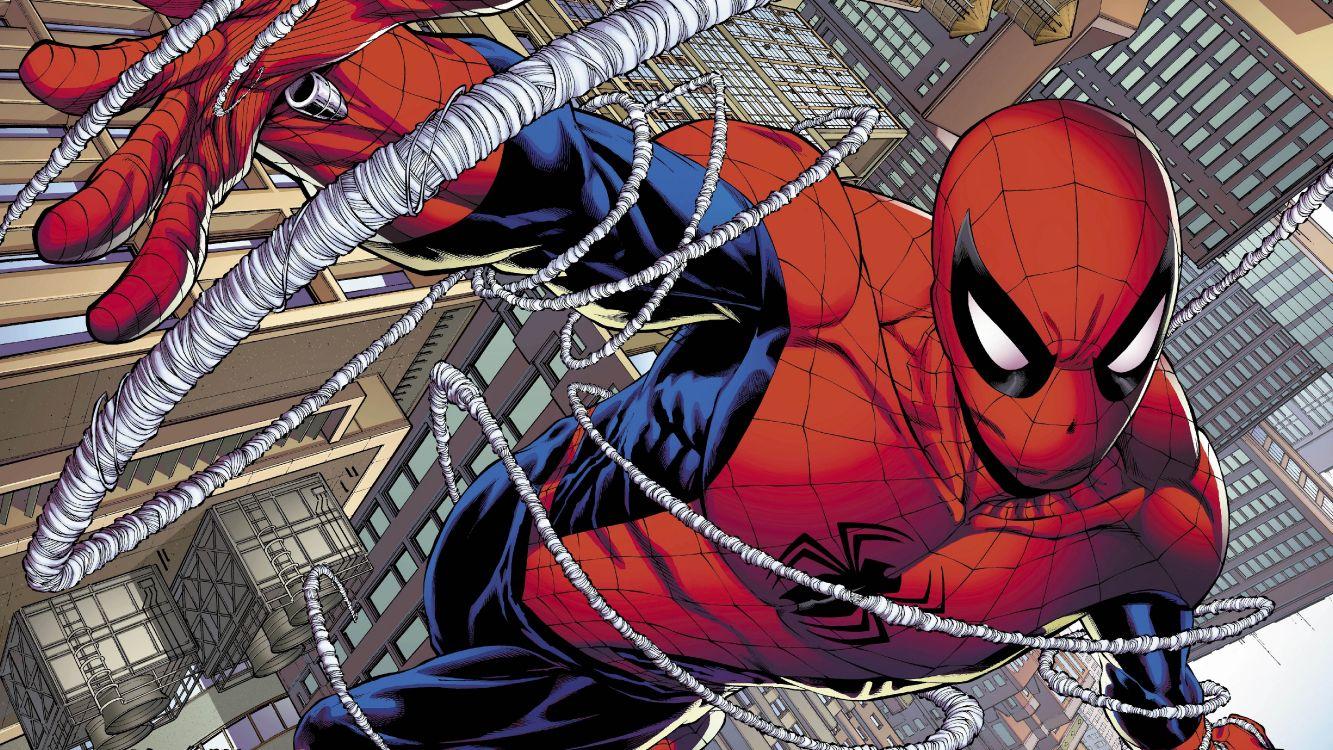 1333x750 Wallpaper Spider Man Marvel Comics, Spider Man, Marvel Comics The First 80 Years, Marvel Comics, Comic Book, Background Free Image