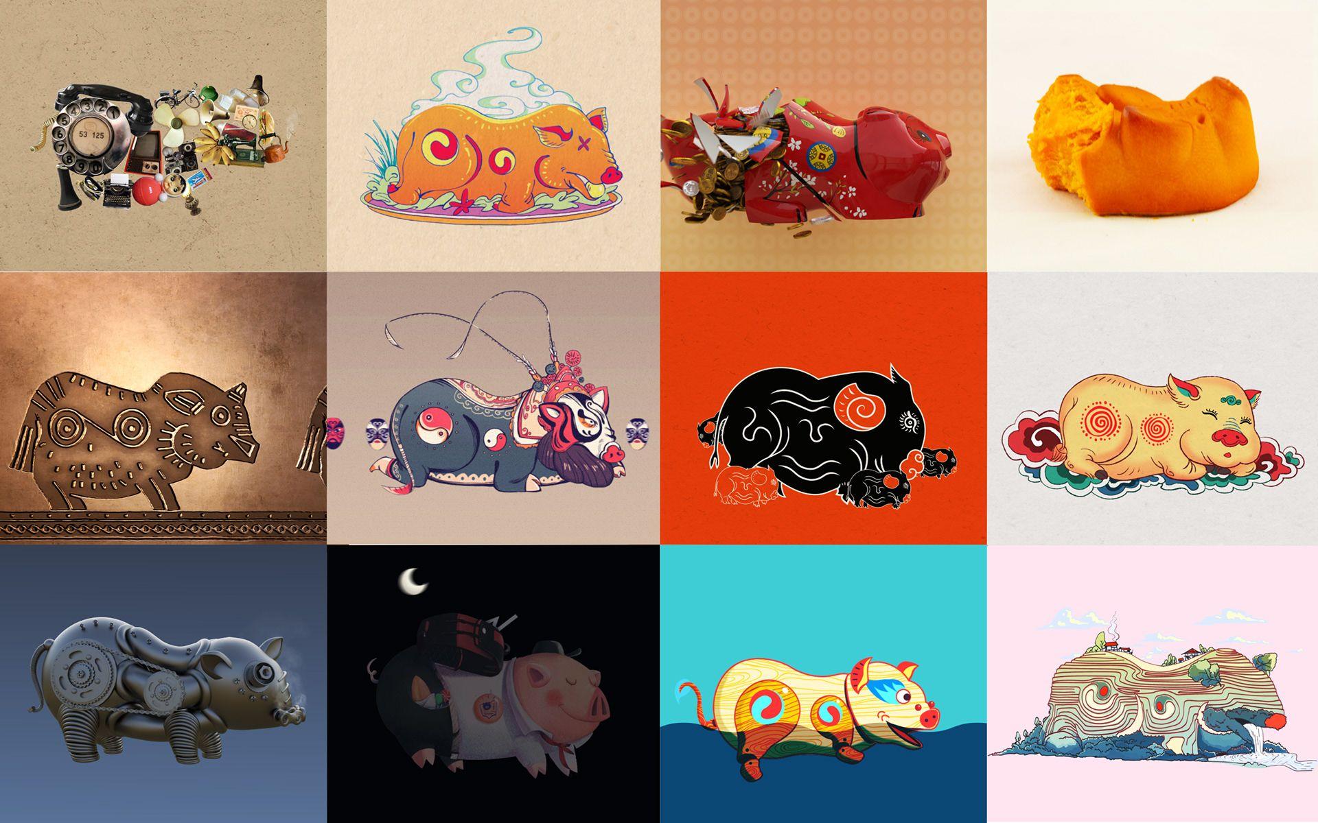 1920x1200 A Playful Project Uses Pigs to Showcase Vietnam Iconography Through History