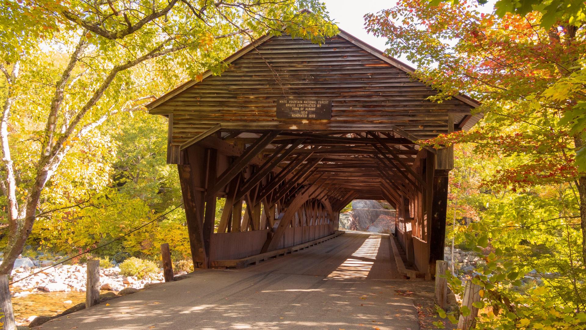 1920x1080 Albany Covered Bridge Free Domain Picture