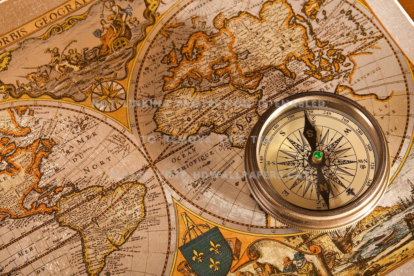 1600x1067 old map compass abstract