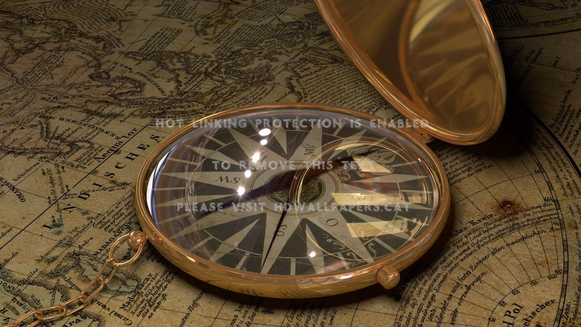 1920x1080 old compass maps abstract